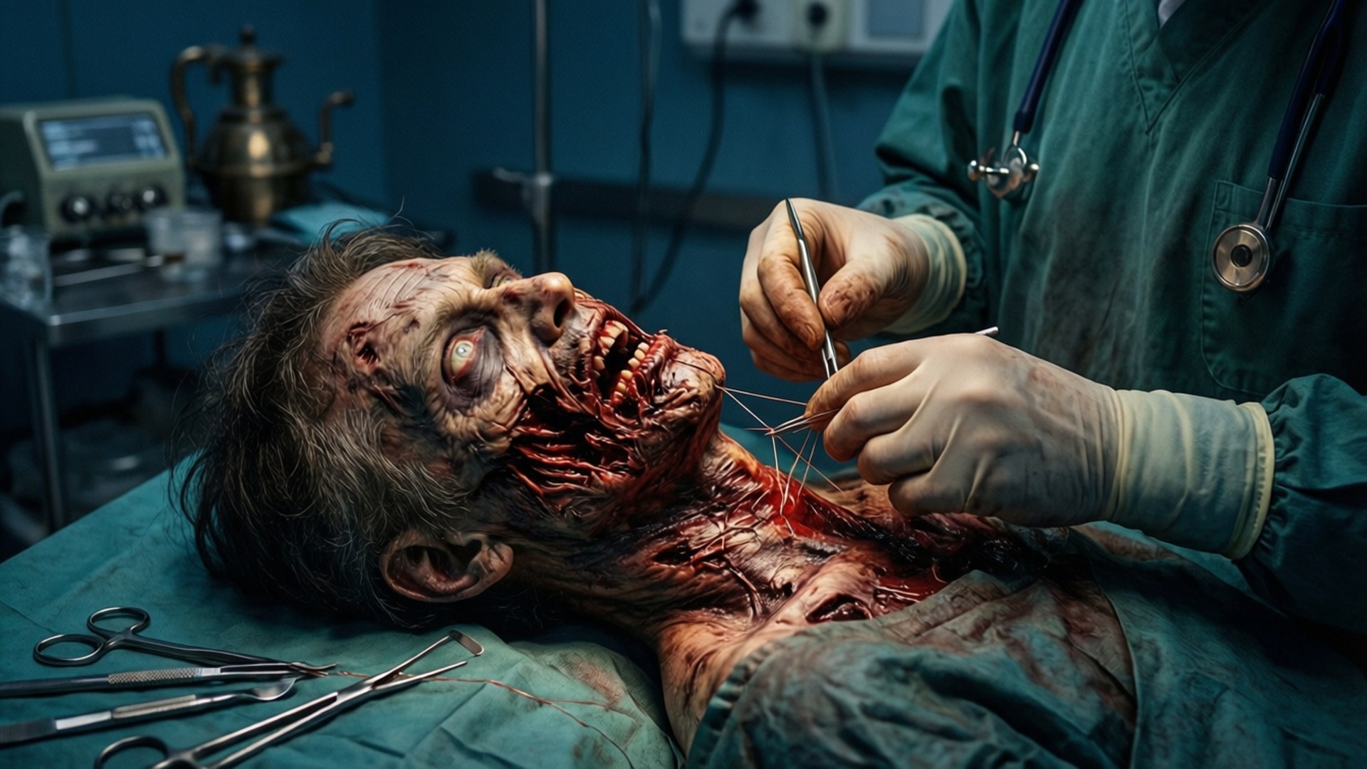 Doctor Hogback, zombie, surgery, Full HD Desktop Wallpaper