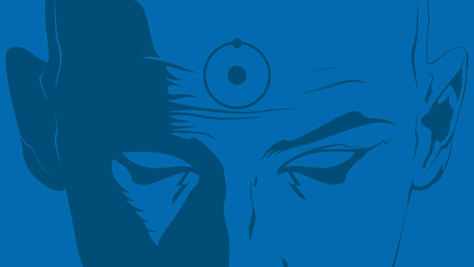 Doctor Manhattan, hydrogen atom symbol, blue, HD Desktop Wallpaper
