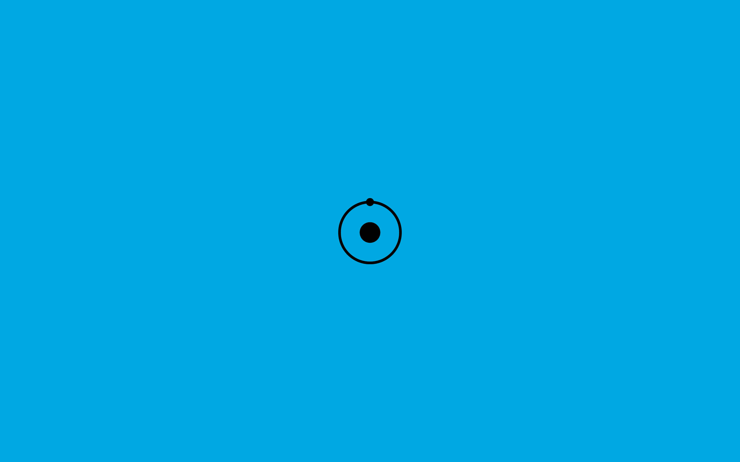 Doctor Manhattan, hydrogen symbol, black eye icon, 2K Desktop Wallpaper