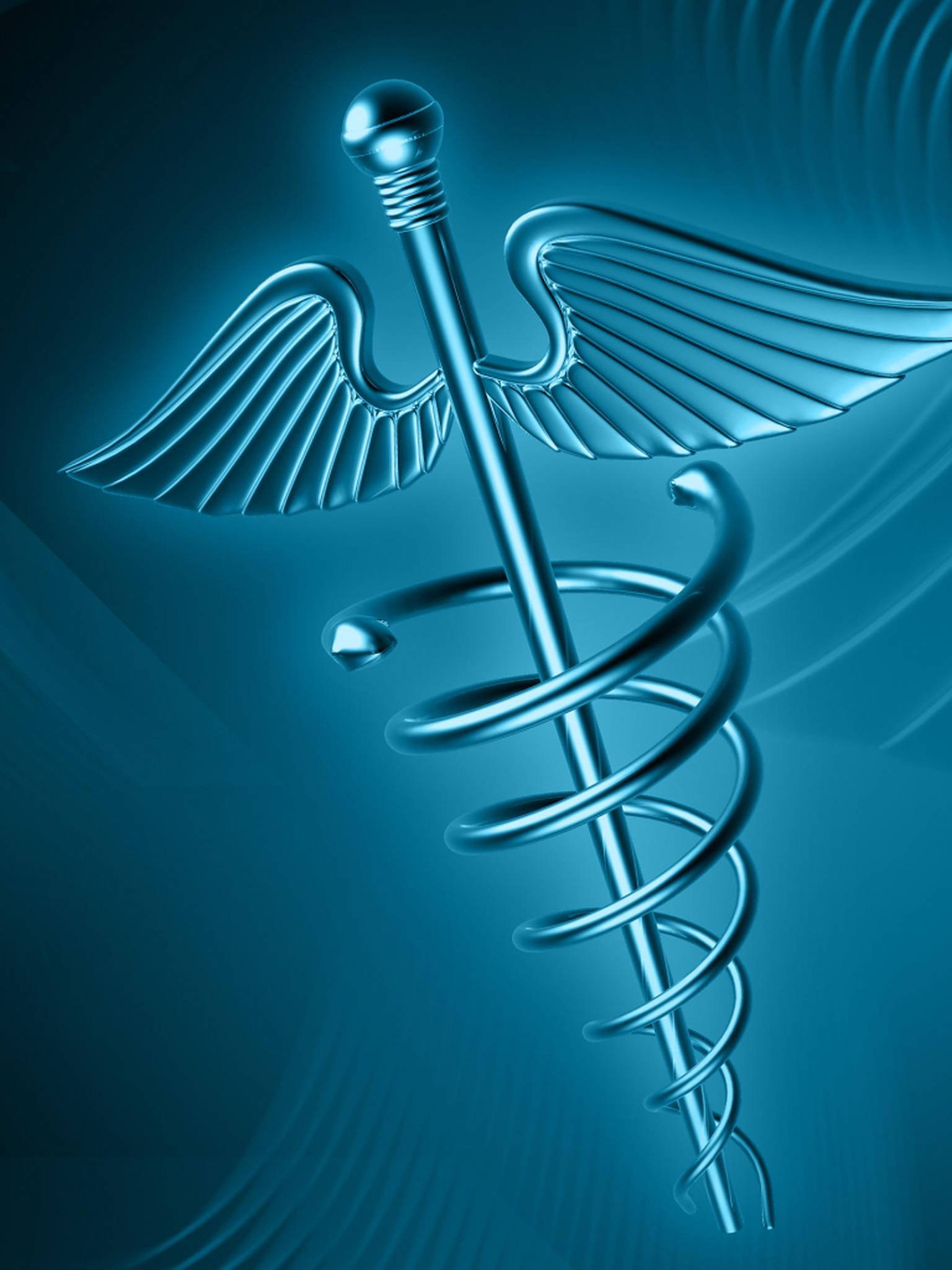 Doctor Manhattan, caduceus symbol, wings, Full HD Phone Wallpaper