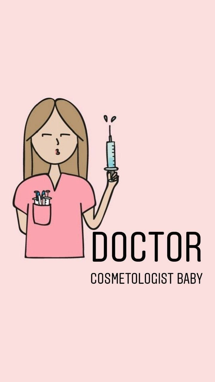 Doctor Cosmetologist Baby, pink scrubs, syringe, HD Phone Wallpaper