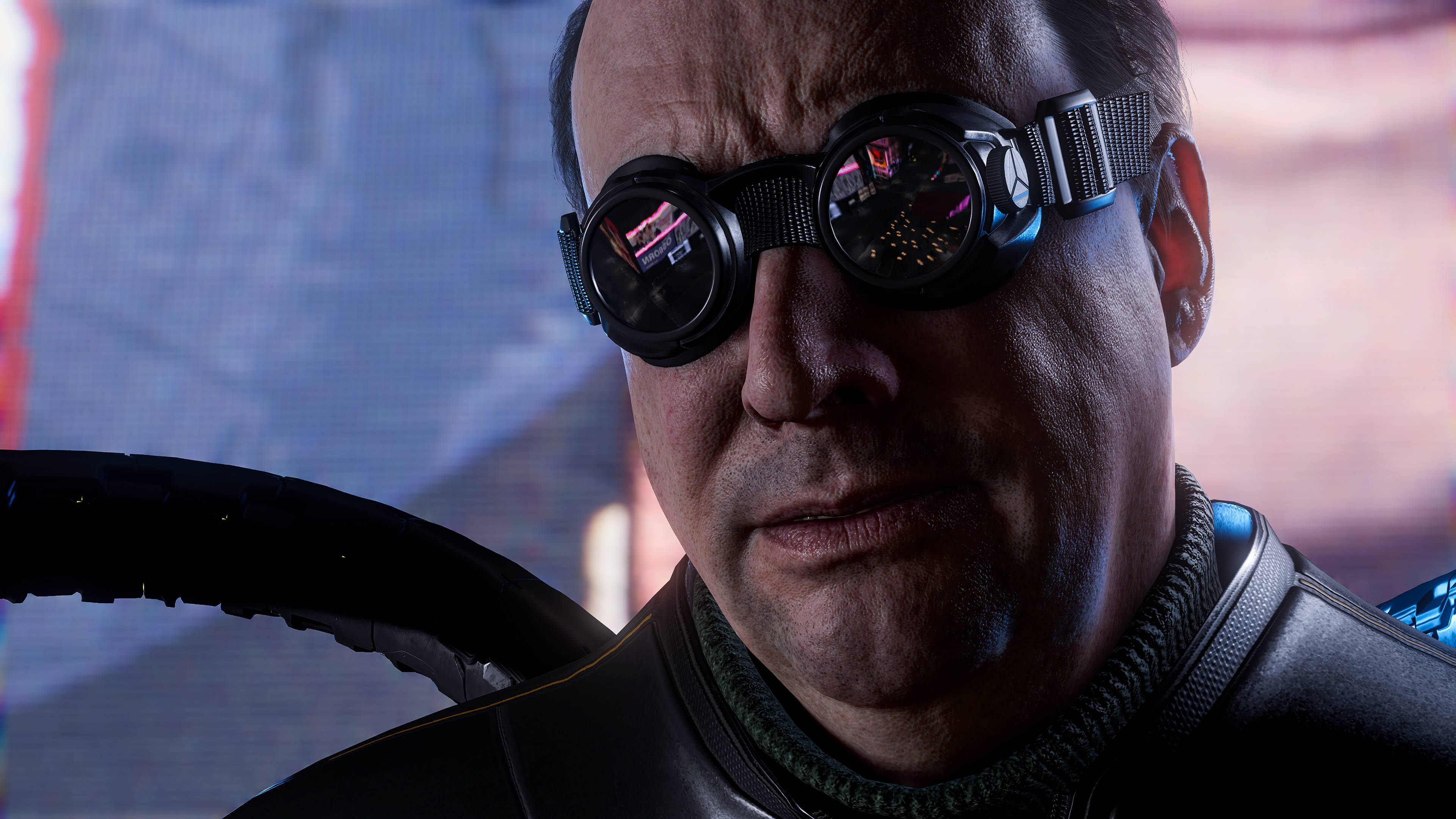 Doctor Octopus, CGI, neon lights, 4K Desktop Wallpaper