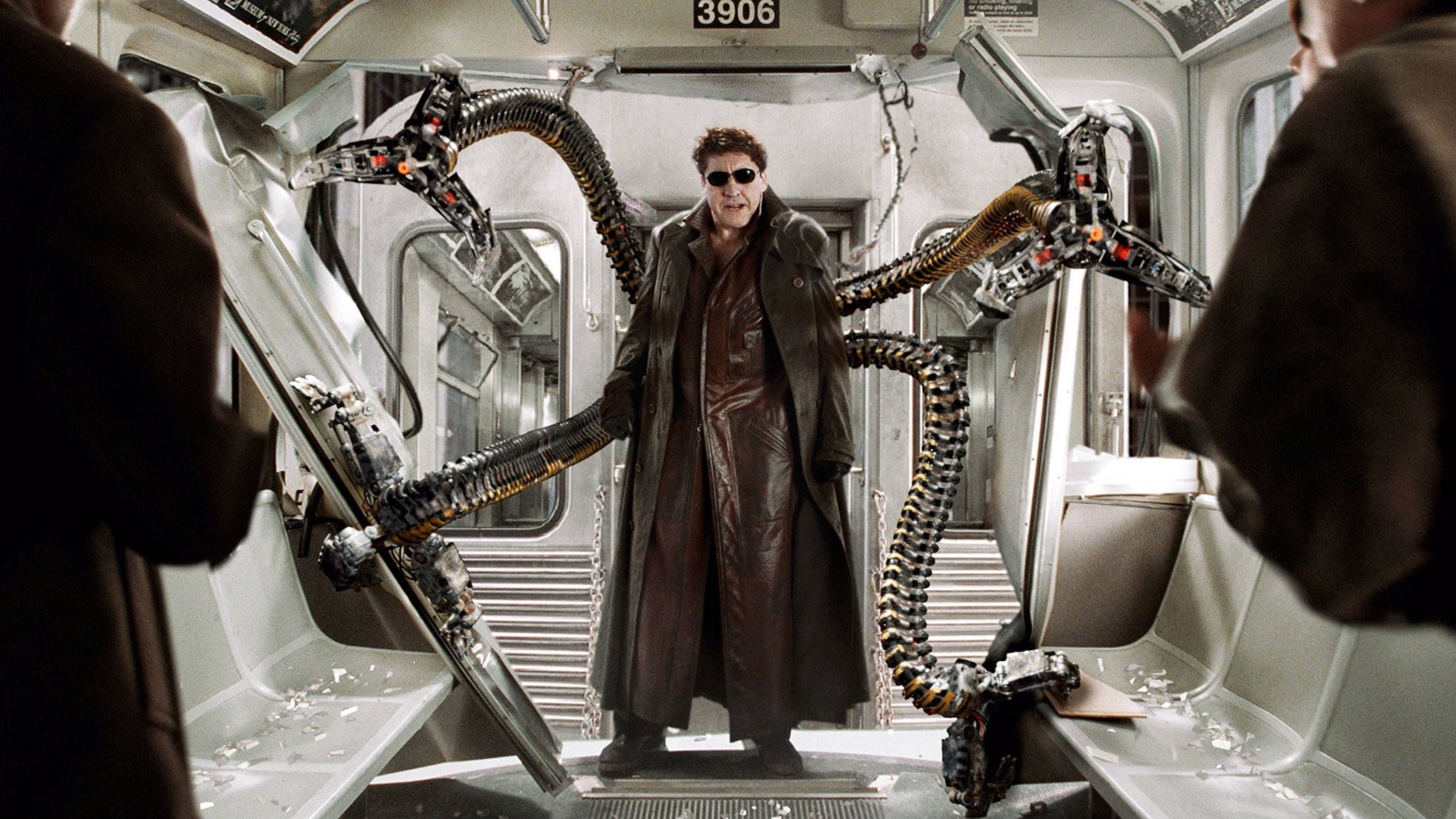 Doctor Octopus, subway car, mechanical tentacles, 5K Desktop Wallpaper