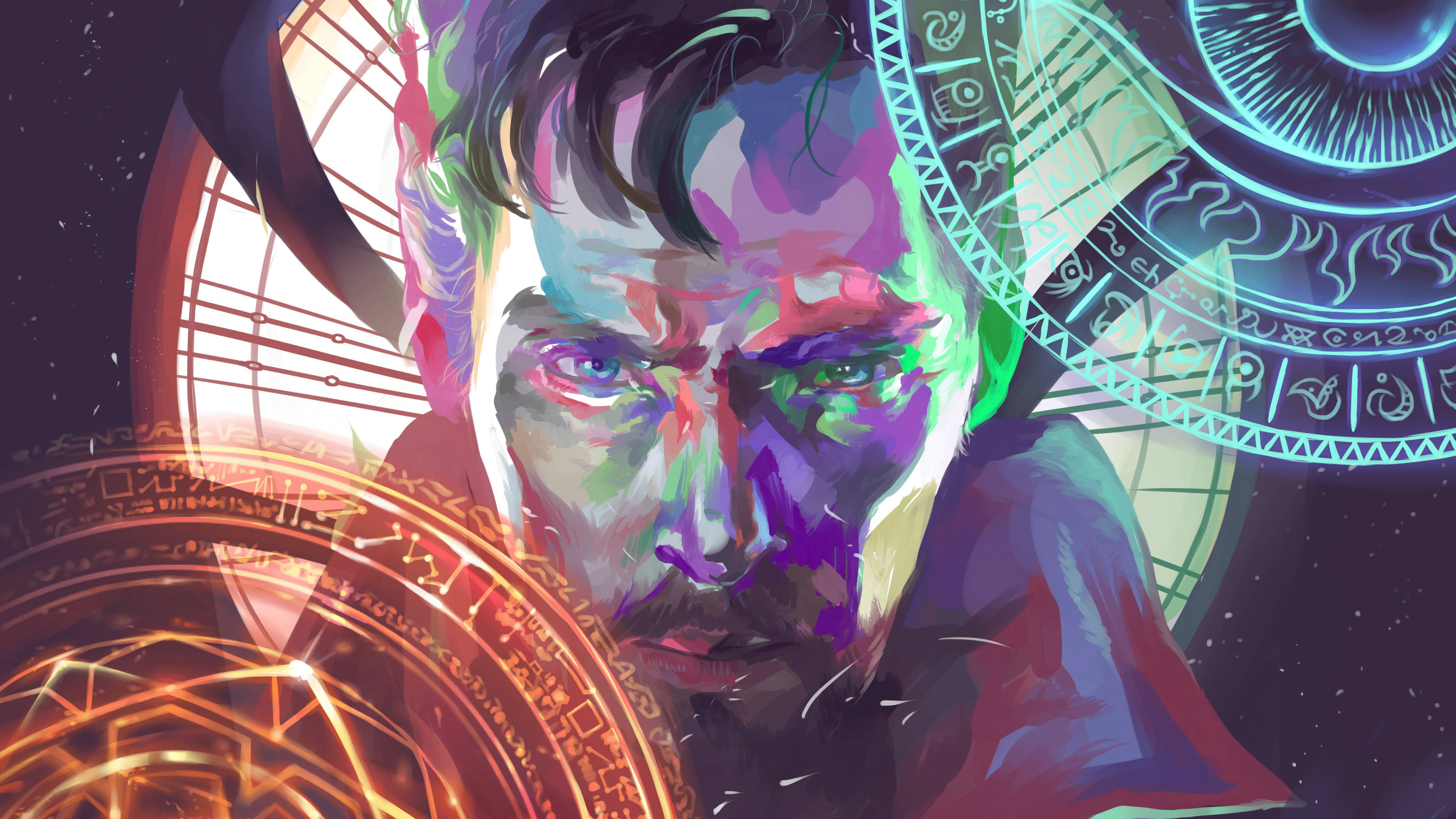 Doctor Strange, mystical symbols, cosmic energy, 2K Desktop Wallpaper