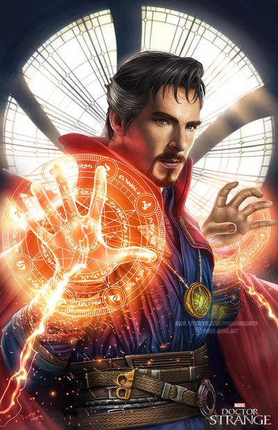 Doctor Strange, protective field, mystical energy, SD Phone Wallpaper
