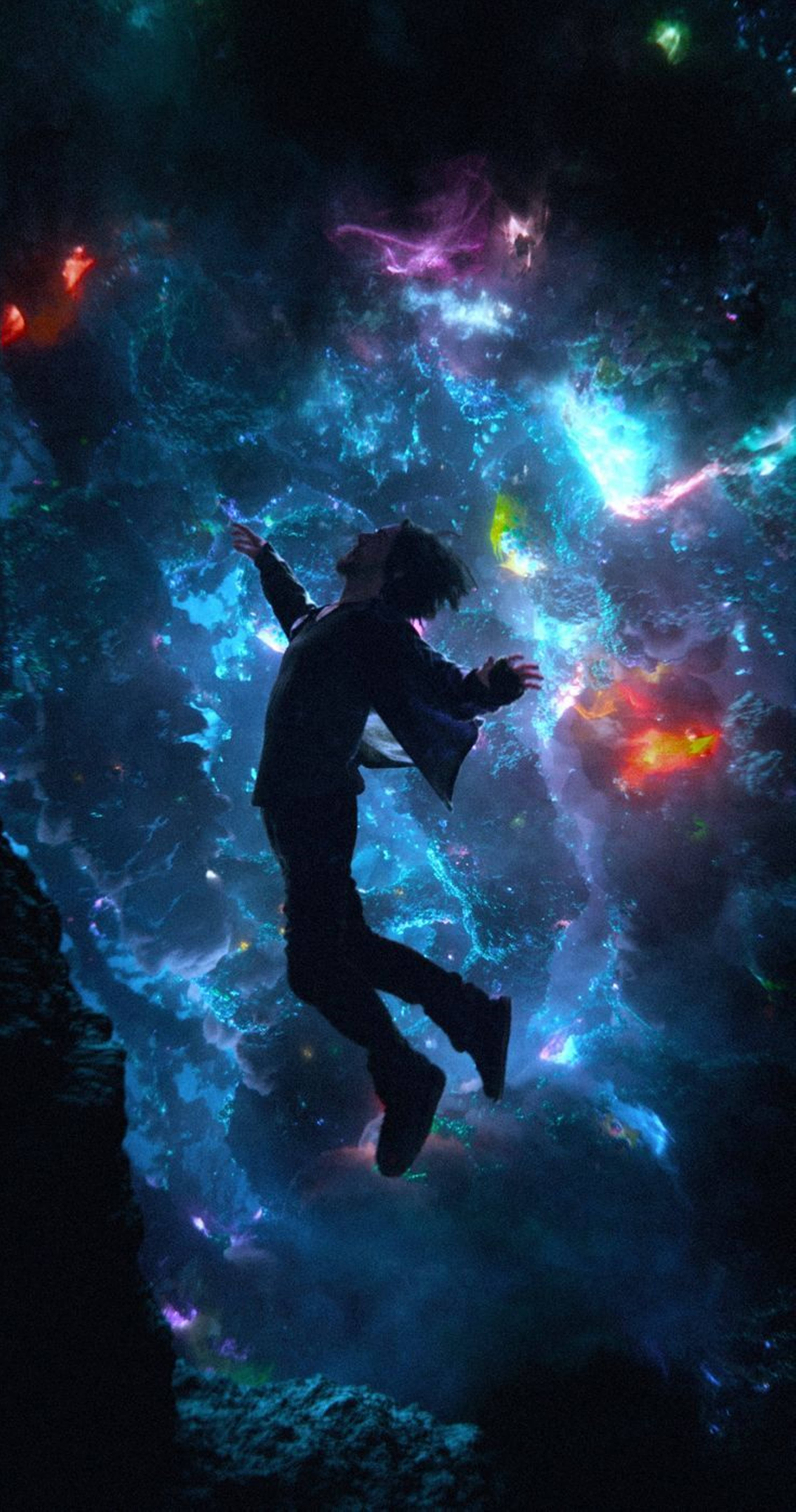 Doctor Strange, cosmic nebula, electric blues, 8K Phone Wallpaper