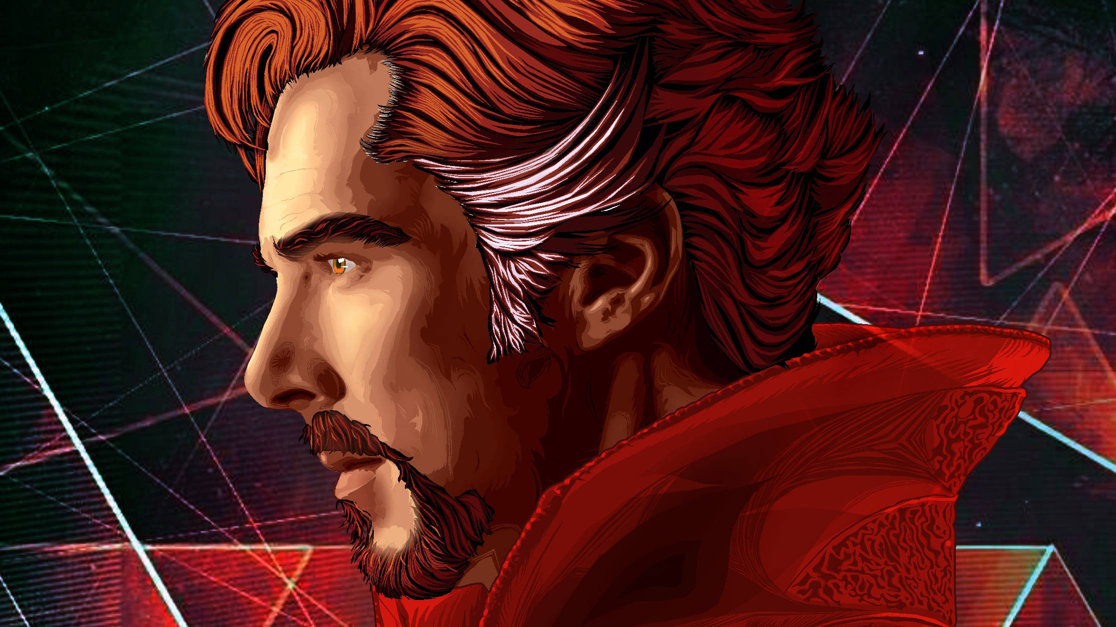 Doctor Strange, red hair, beard, Full HD Desktop Wallpaper