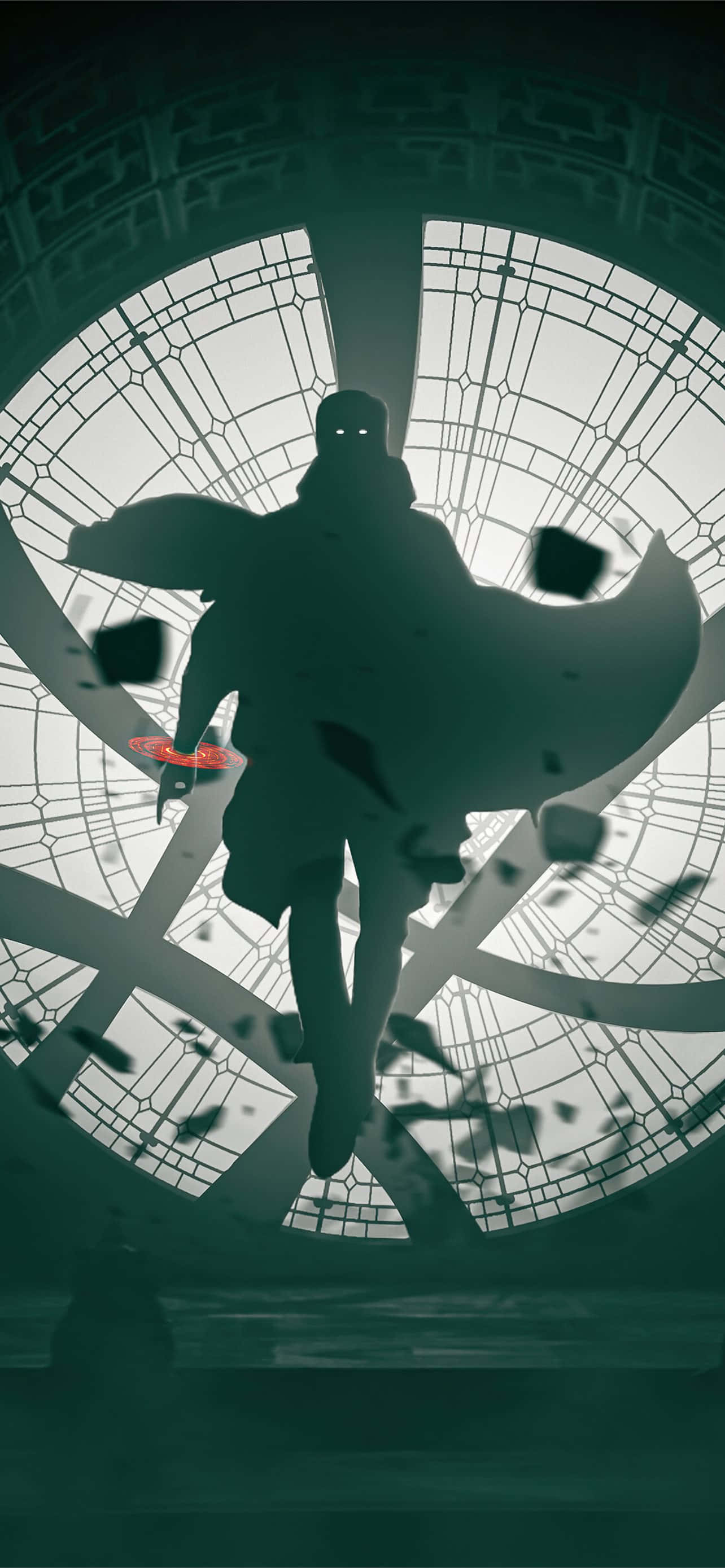 Doctor Strange, cape, circular window, 2K Phone Wallpaper