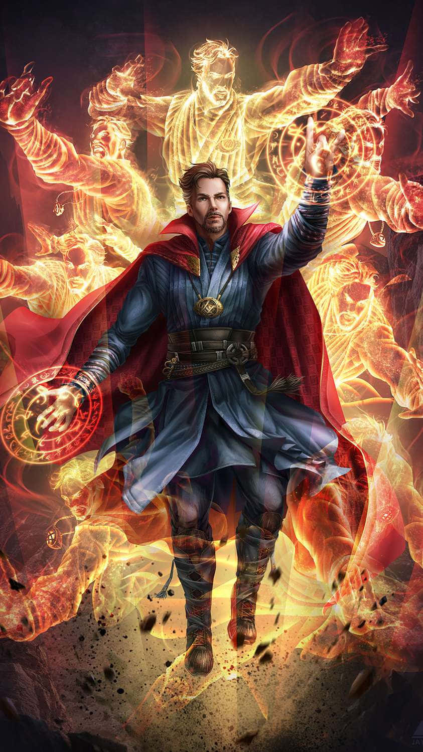 Doctor Strange, iPhone, golden mystical energy, HD Phone Wallpaper