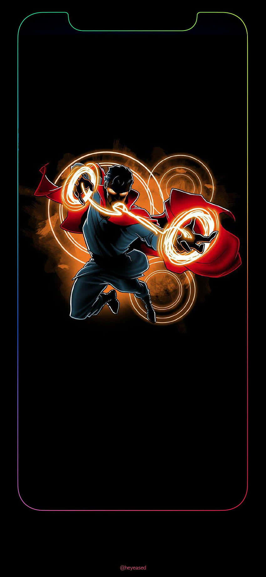 Doctor Strange, dark robe, red cape, HD Phone Wallpaper
