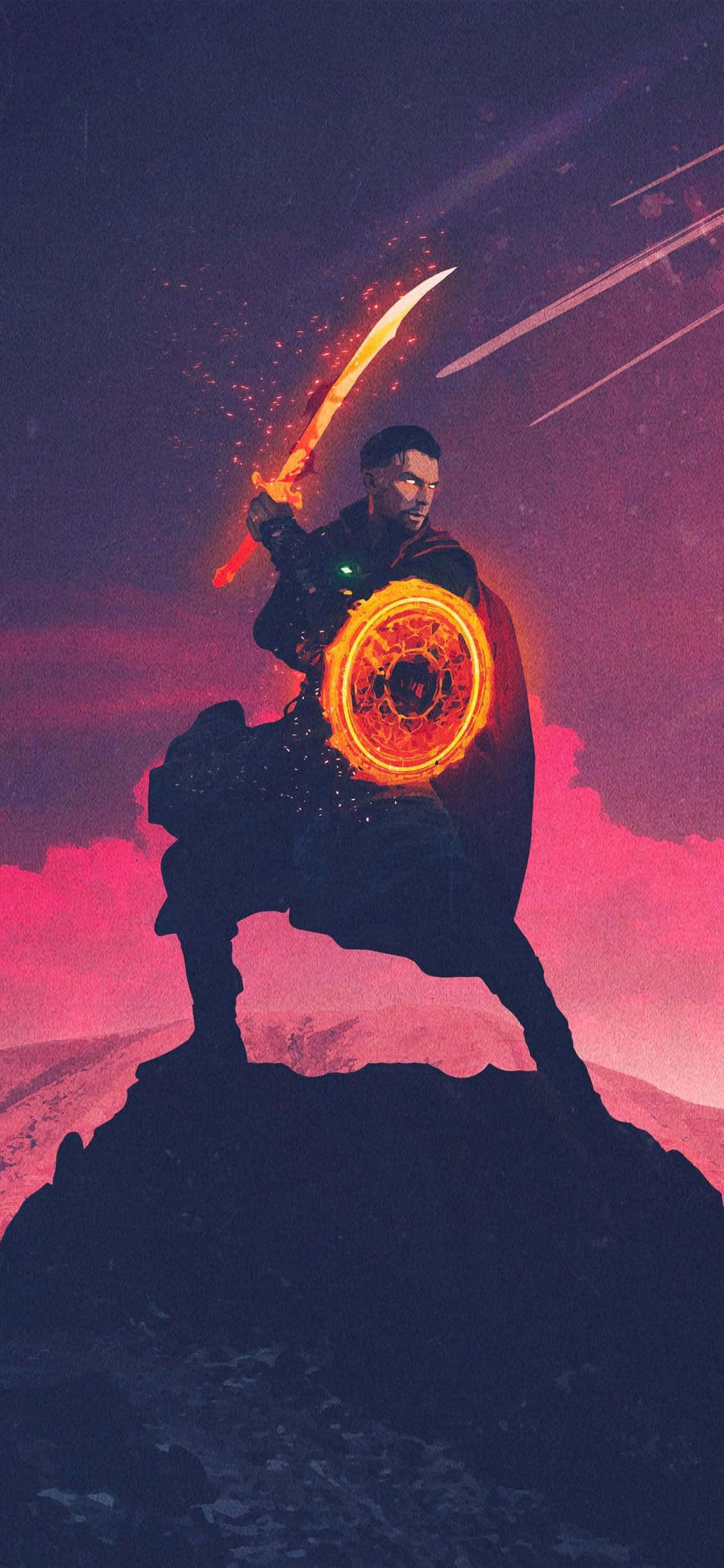 Doctor Strange, iPhone, glowing sword, Full HD Phone Wallpaper