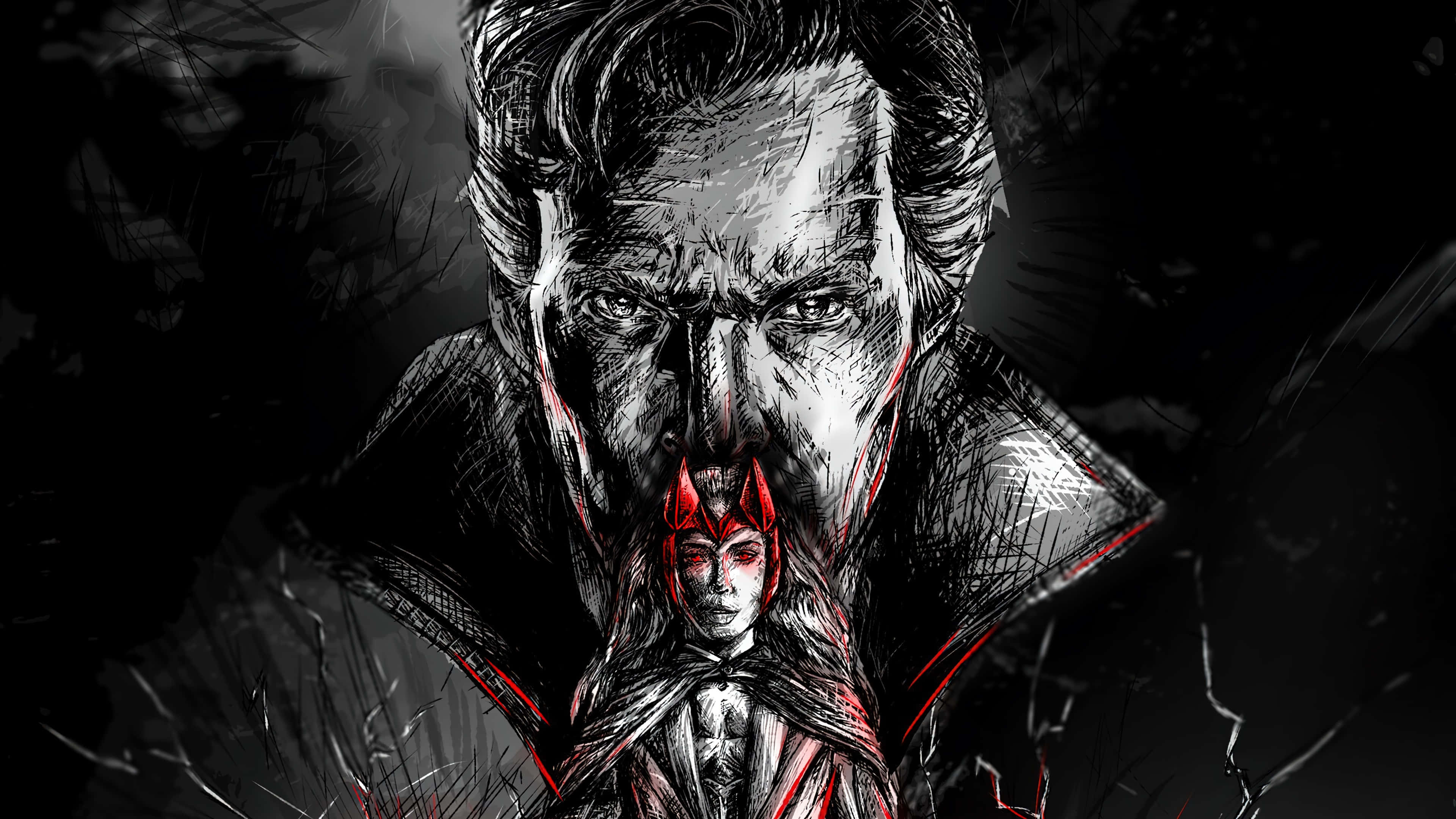 Doctor Strange, Multiverse Of Madness, red-crowned figure, 4K Desktop Wallpaper