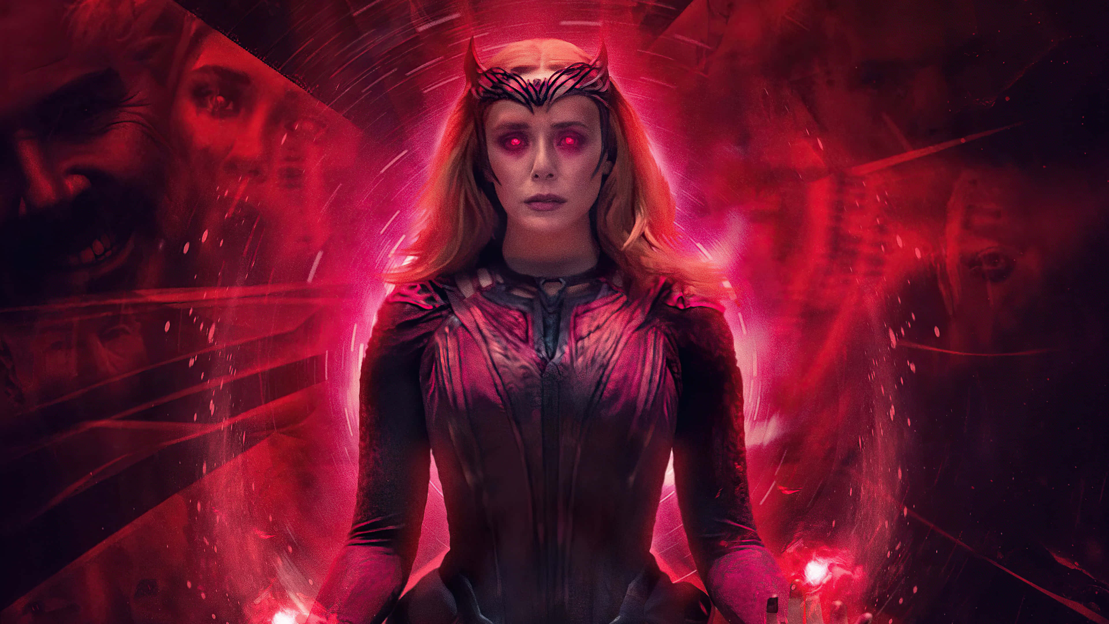Doctor Strange Multiverse Of Madness, glowing red eyes, horned headpiece, 4K Desktop Wallpaper
