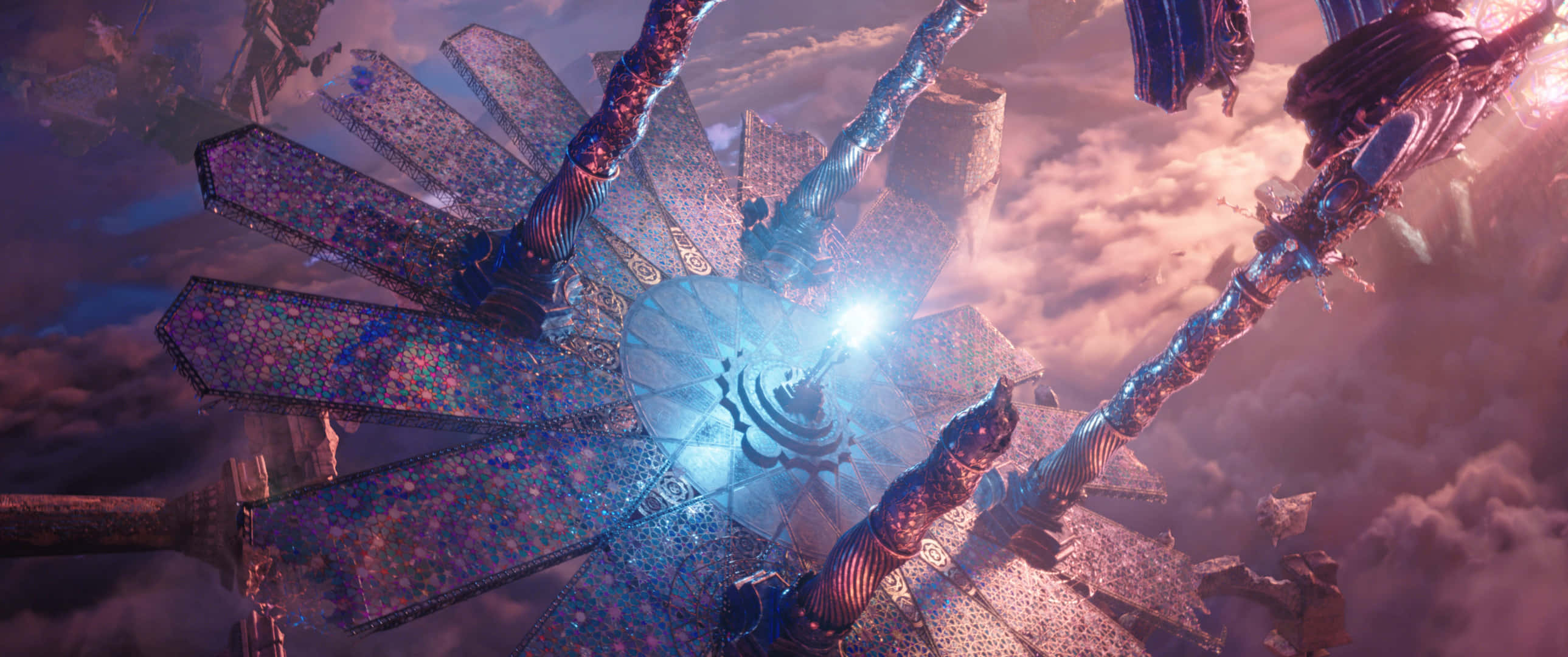 Doctor Strange Multiverse Of Madness, crystalline wings, radiant blue core, 2K Desktop Wallpaper