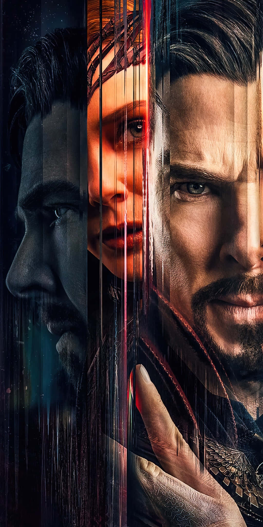 Doctor Strange, Multiverse of Madness, red and blue light, Full HD Phone Wallpaper