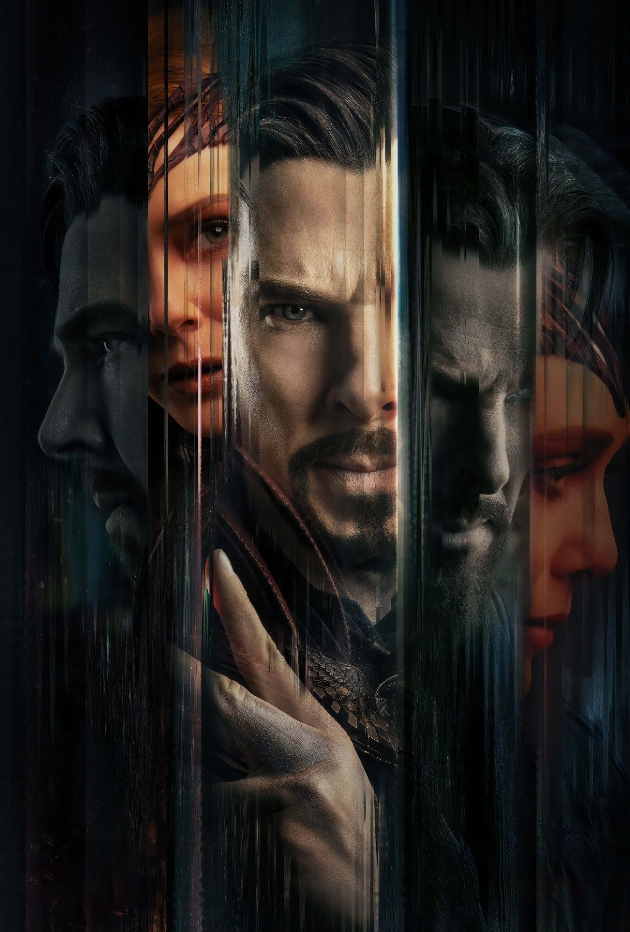Doctor Strange, Multiverse Of Madness, vertical glass streaks, 2K Phone Wallpaper
