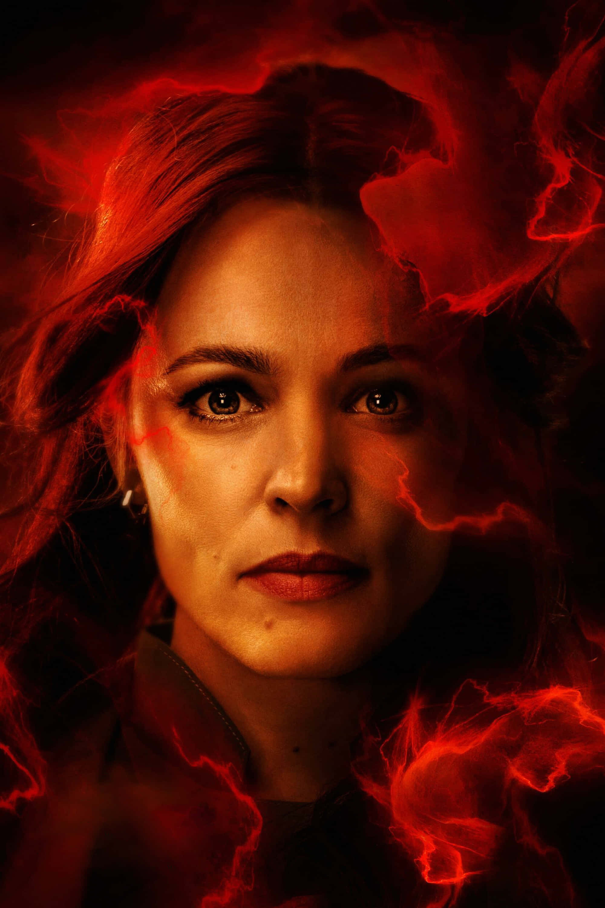 Doctor Strange, Multiverse of Madness, fiery red energy, 2K Phone Wallpaper