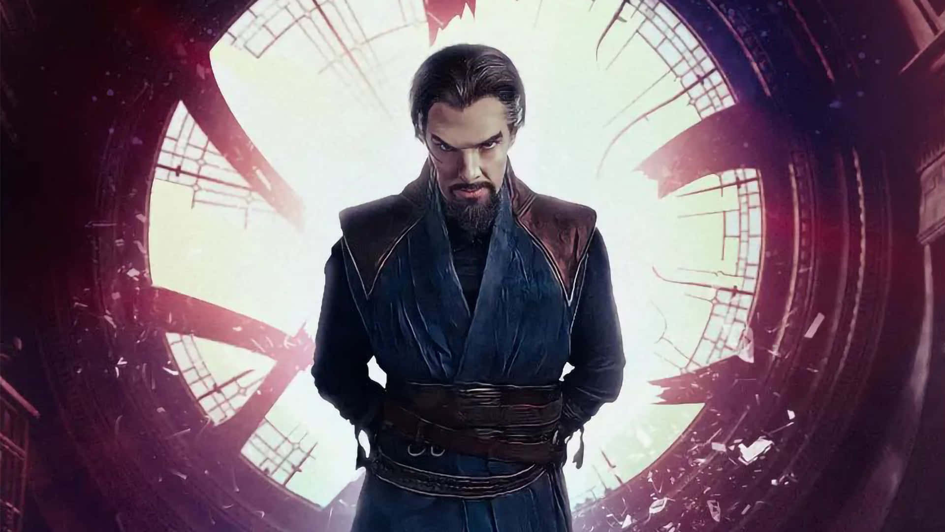 Doctor Strange Multiverse Of Madness, circular door, shattered circular portal, Full HD Desktop Wallpaper