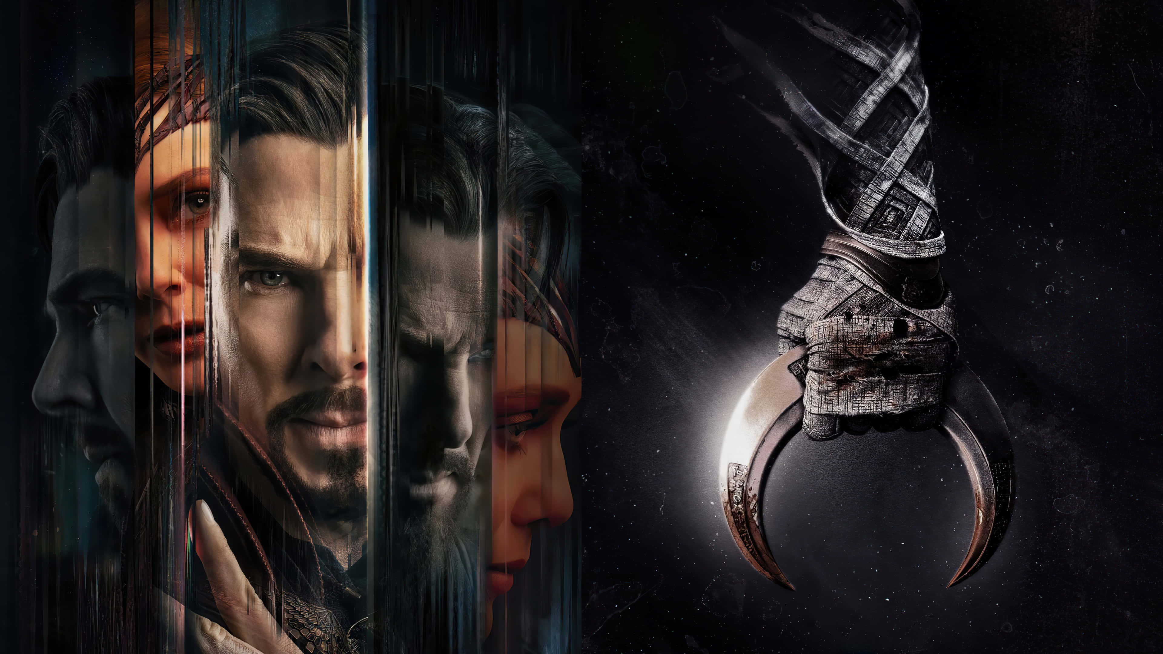 Doctor Strange Multiverse Of Madness, crescent blade, gloved hand, 4K Desktop Wallpaper