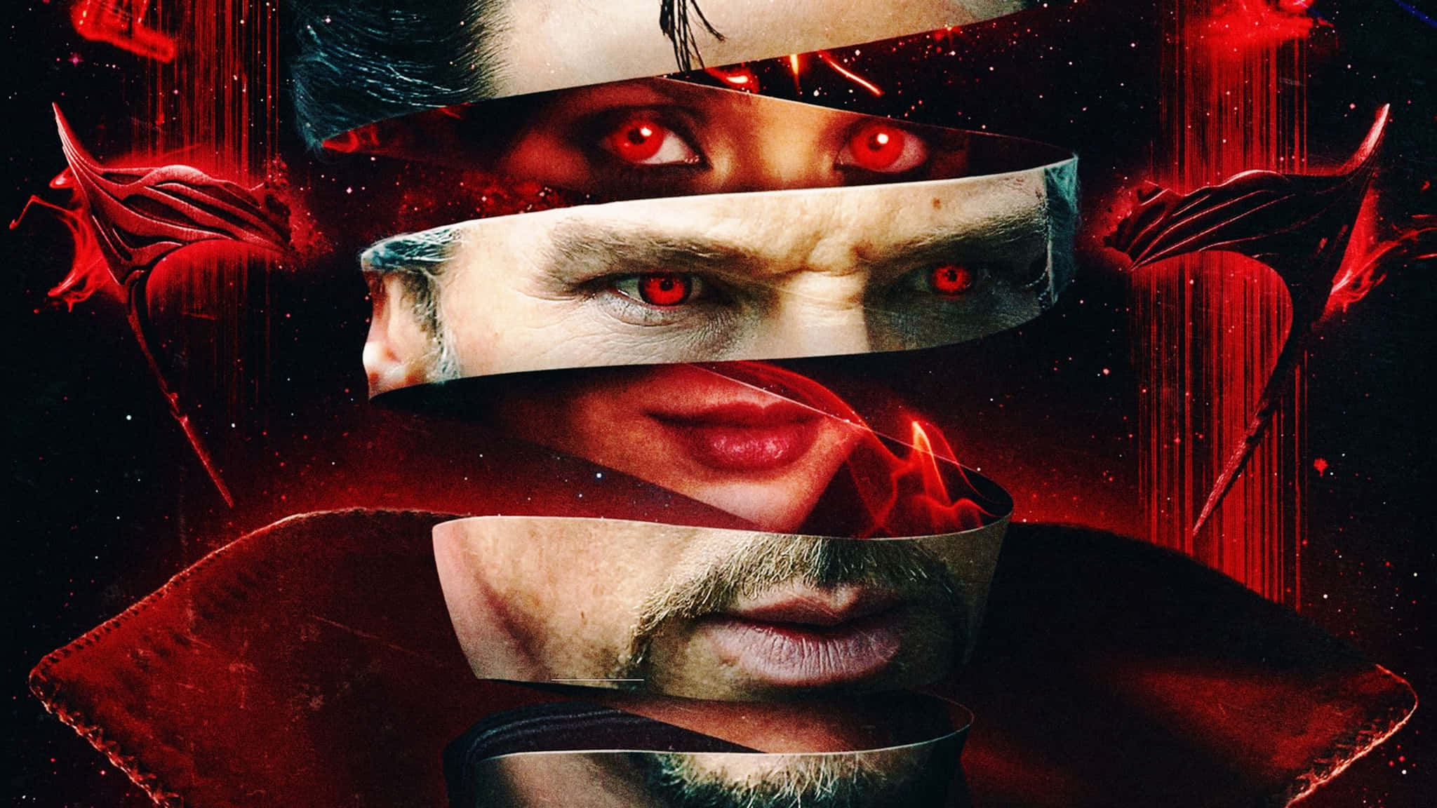 Doctor Strange, Multiverse of Madness, glowing red eyes, Full HD Desktop Wallpaper