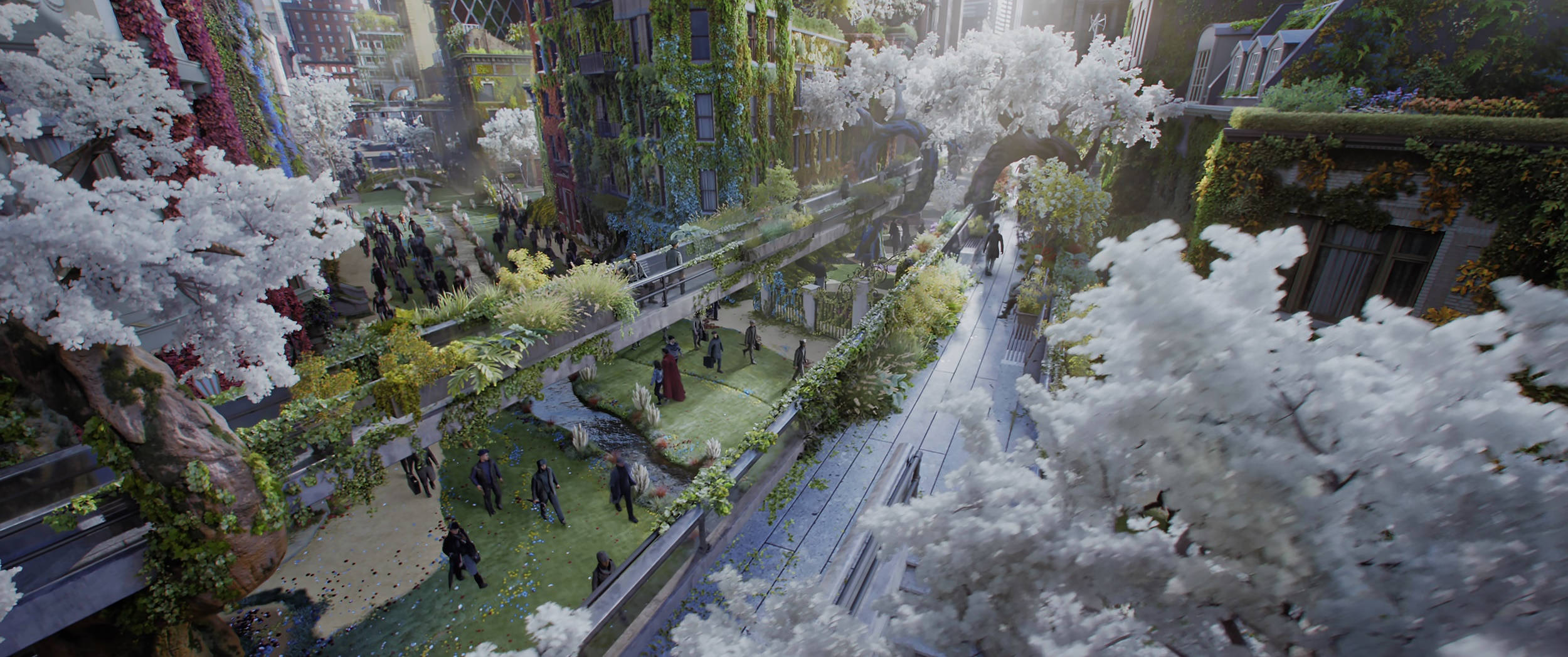 Doctor Strange 2: The Multiverse of Madness, futuristic cityscape, towering buildings, Full HD Desktop Wallpaper