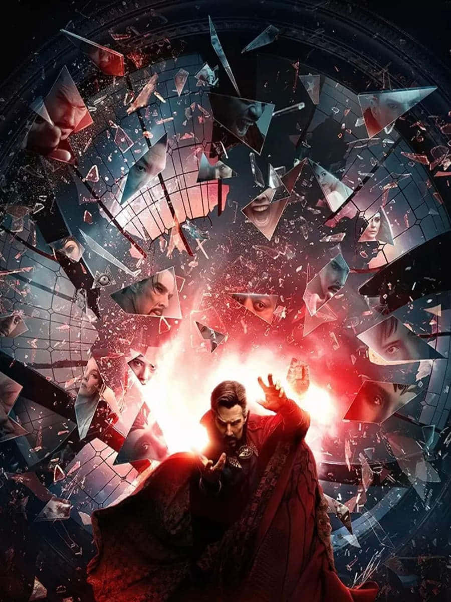 Doctor Strange, Multiverse of Madness, red robe, SD Phone Wallpaper