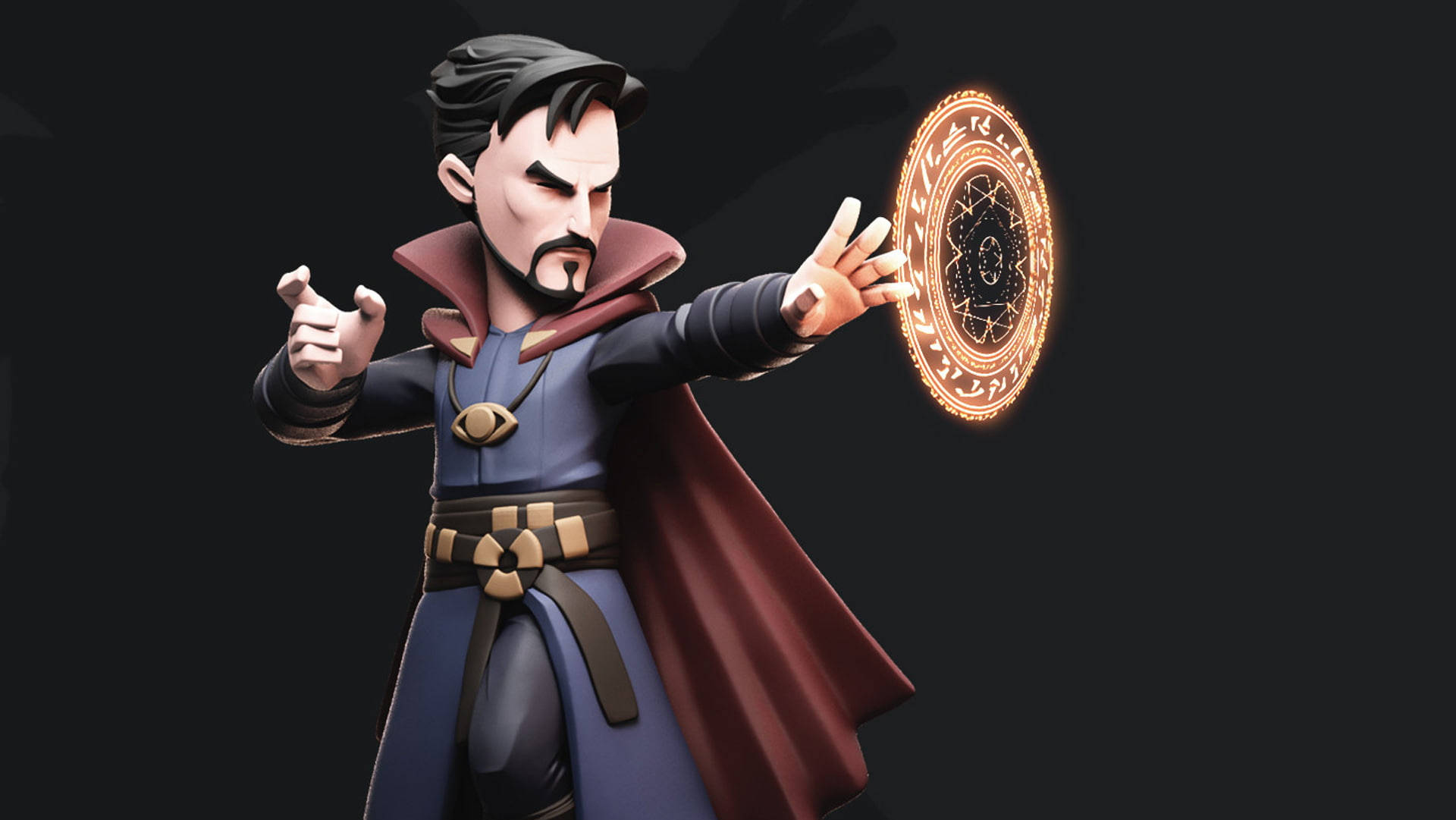 Doctor Strange, 3D, blue robe, Full HD Desktop Wallpaper