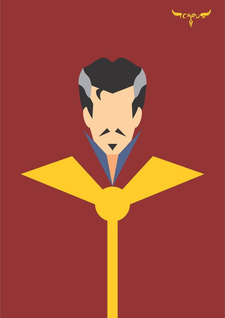 Doctor Strange, yellow and blue uniform, deep red background, SD Phone Wallpaper