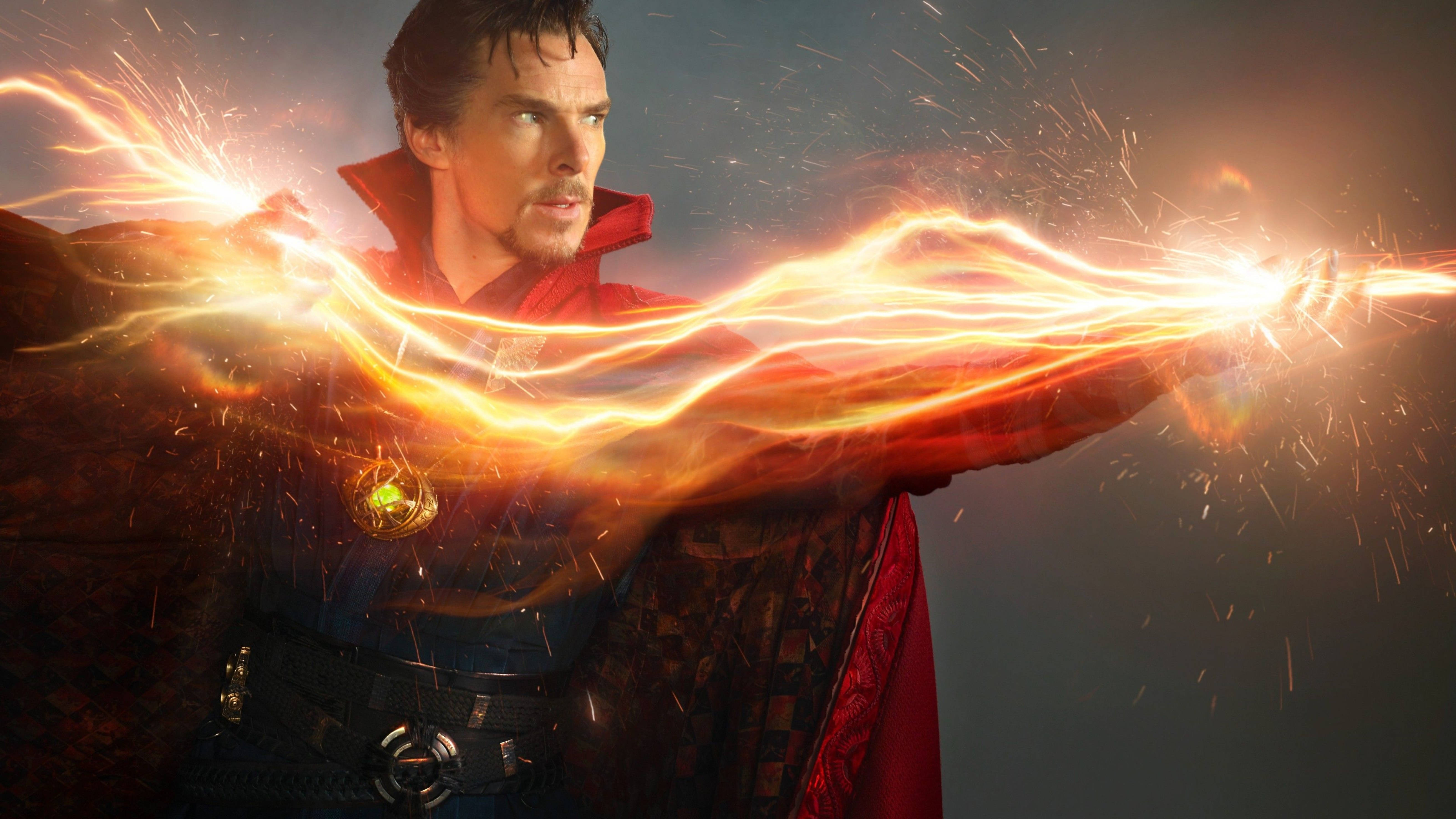 Doctor Strange, mystic arts, golden mystical energy, 5K Desktop Wallpaper