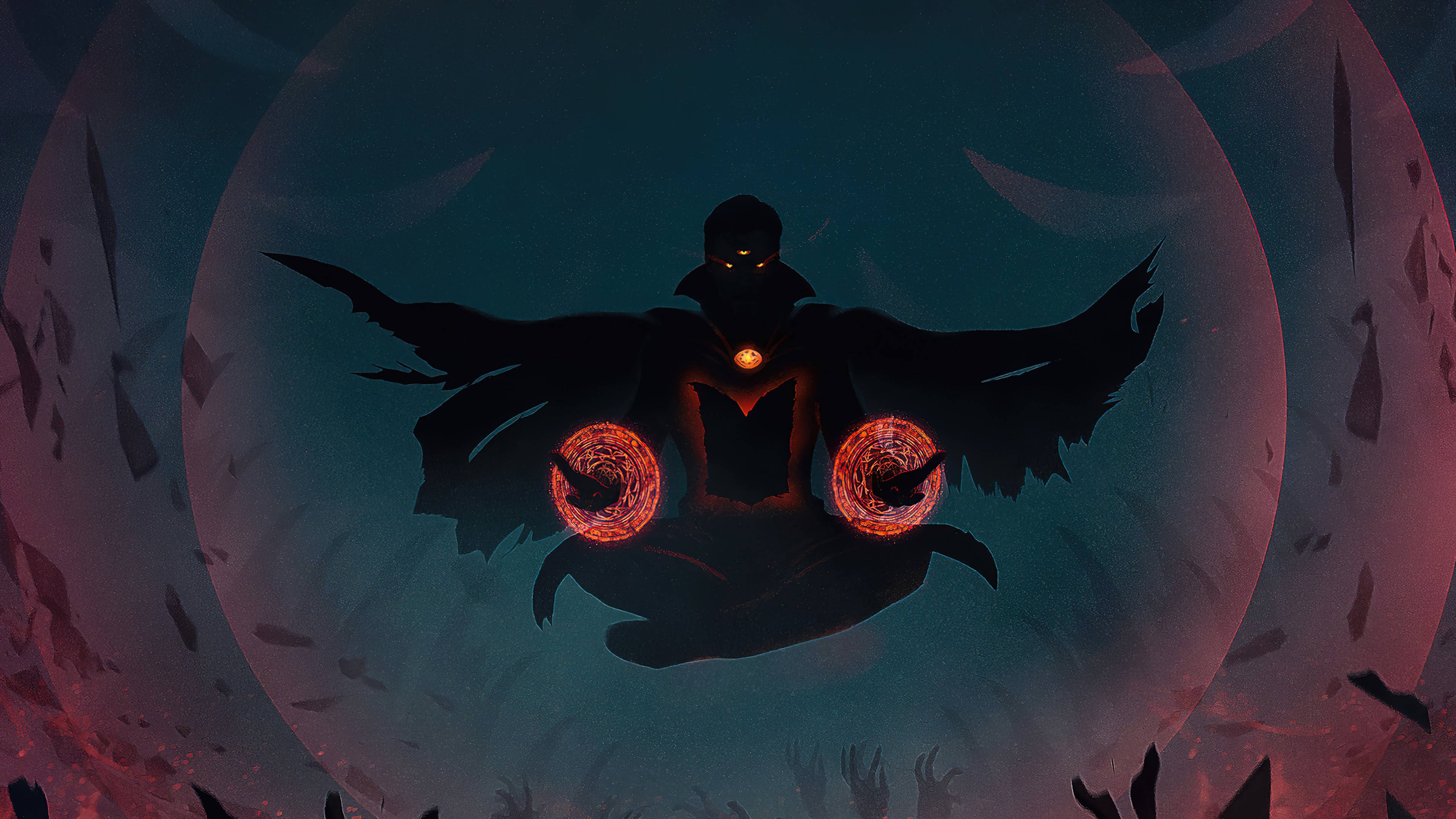 Doctor Strange, cosmic void, floating shards, 4K Desktop Wallpaper