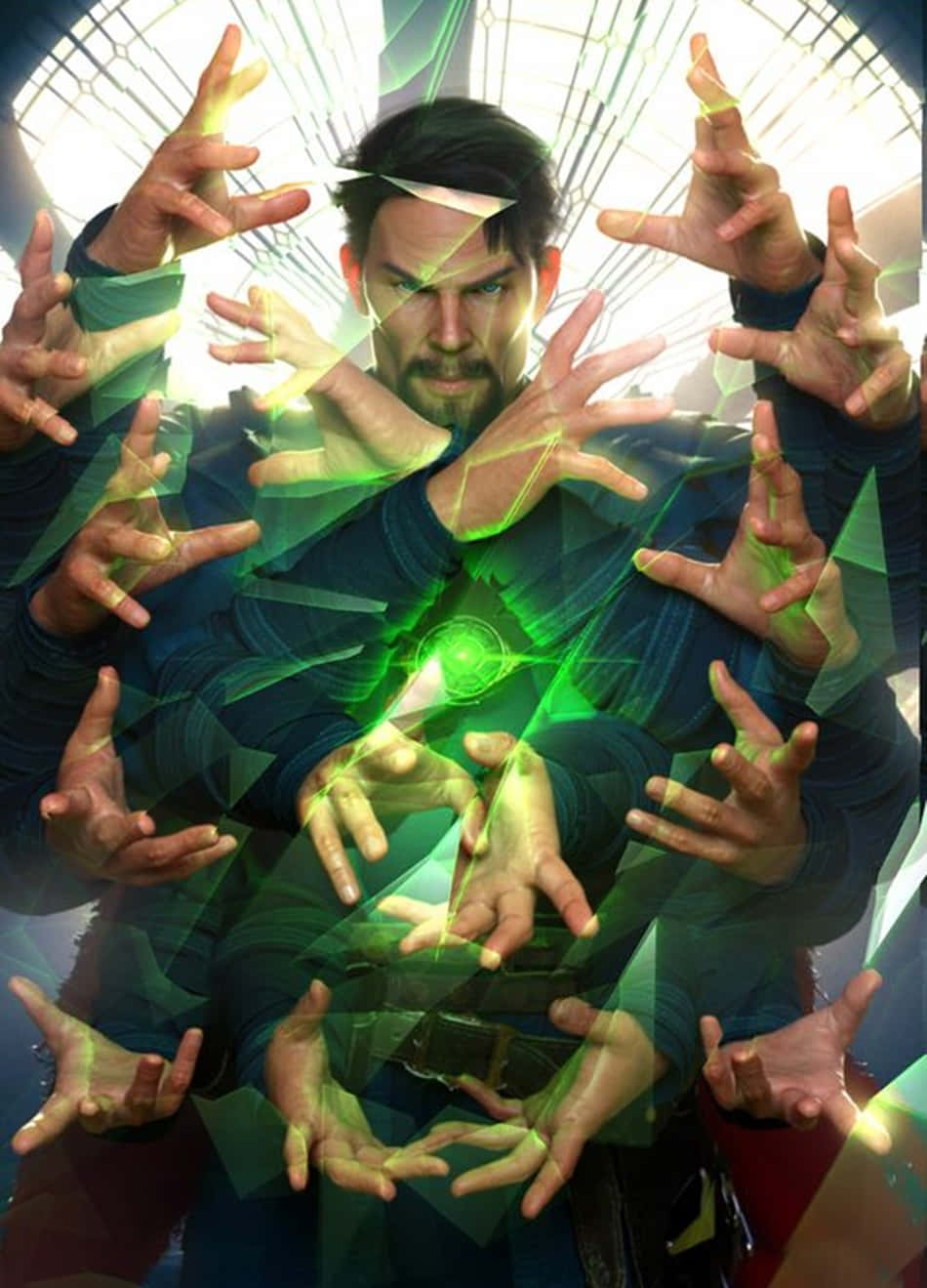 Doctor Strange 2, green energy, glowing green energy, HD Phone Wallpaper