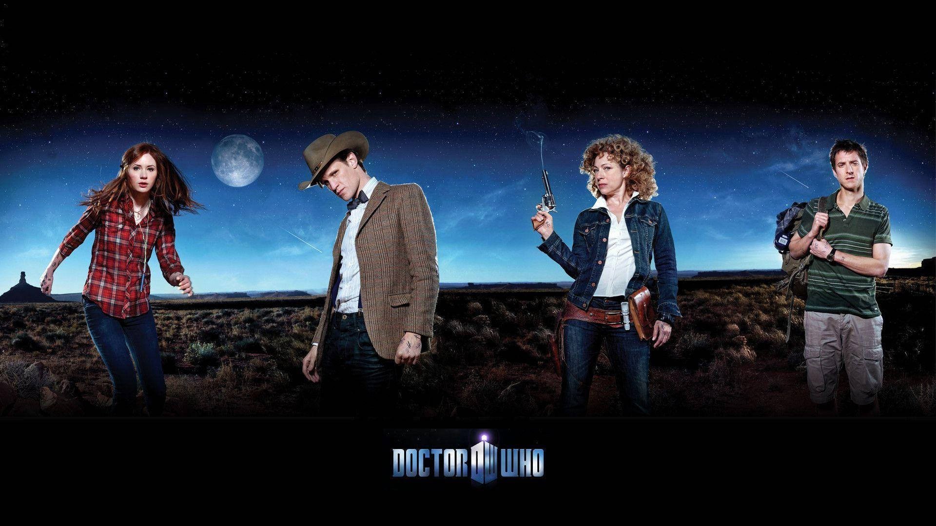 Doctor Who, desert, starry sky, Full HD Desktop Wallpaper
