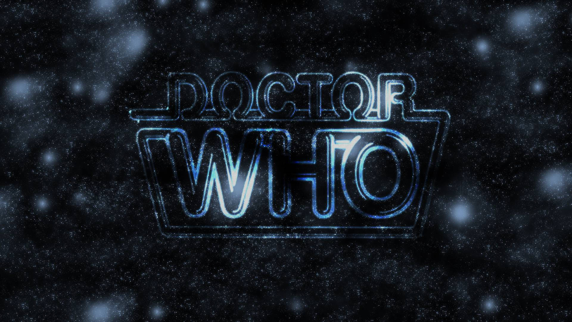 Doctor Who, neon blue, glowing blue, Full HD Desktop Wallpaper