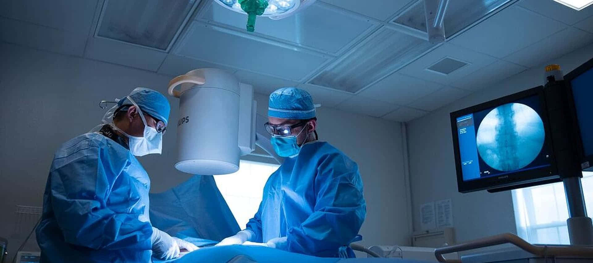 surgery scan, blue scrubs, masks, Full HD Desktop Wallpaper