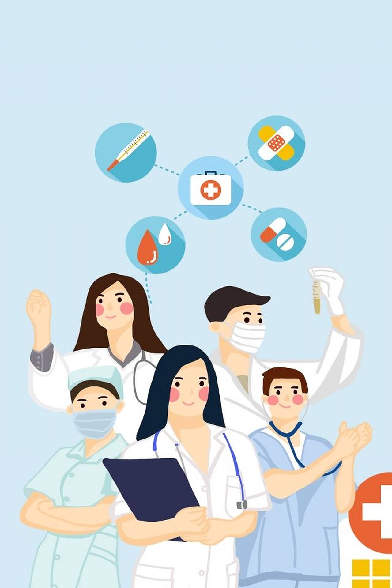 doctor, nurses, scrubs, Full HD Phone Wallpaper