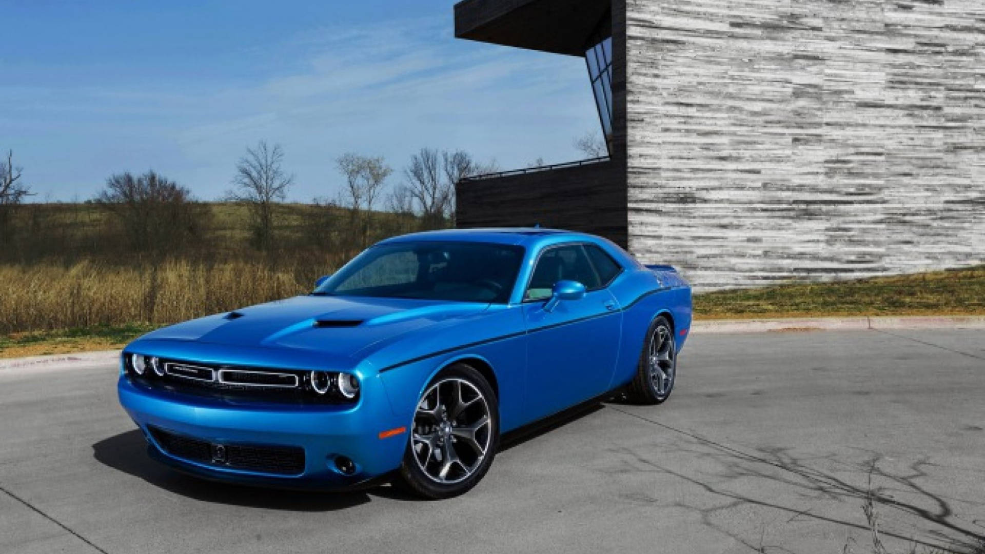 2015, blue, Dodge Challenger, Full HD Desktop Wallpaper