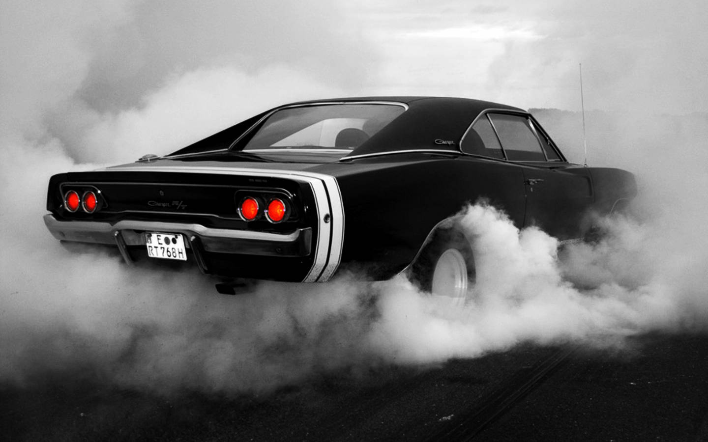 2013 Dodge Charger R/T, black, red taillights, HD Desktop Wallpaper