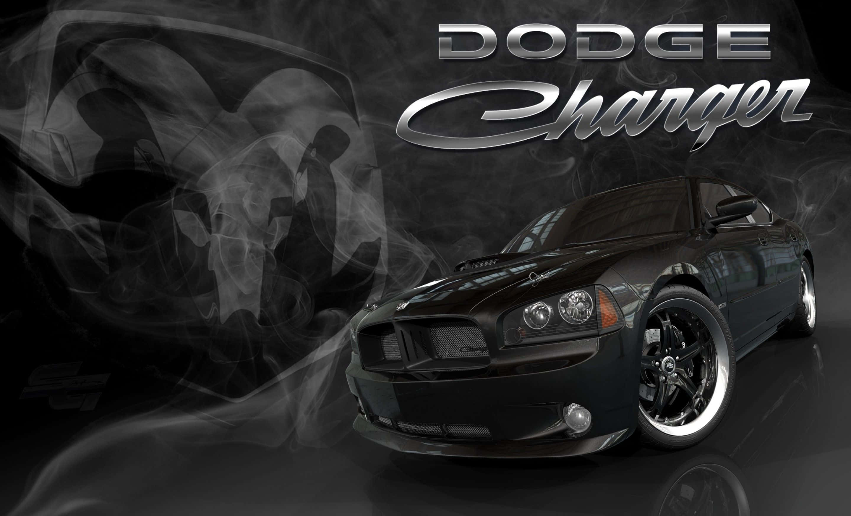 Dodge Charger, black, chrome accents, 2K Desktop Wallpaper