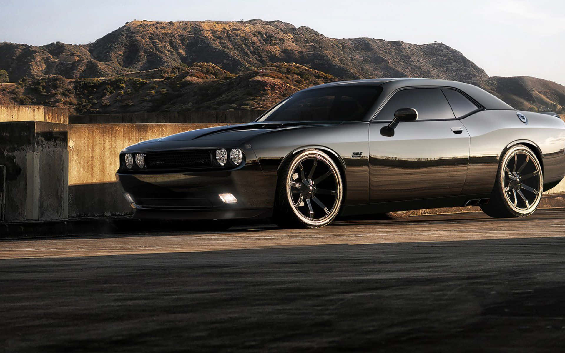 Dodge Charger, black, custom wheels, Full HD Desktop Wallpaper