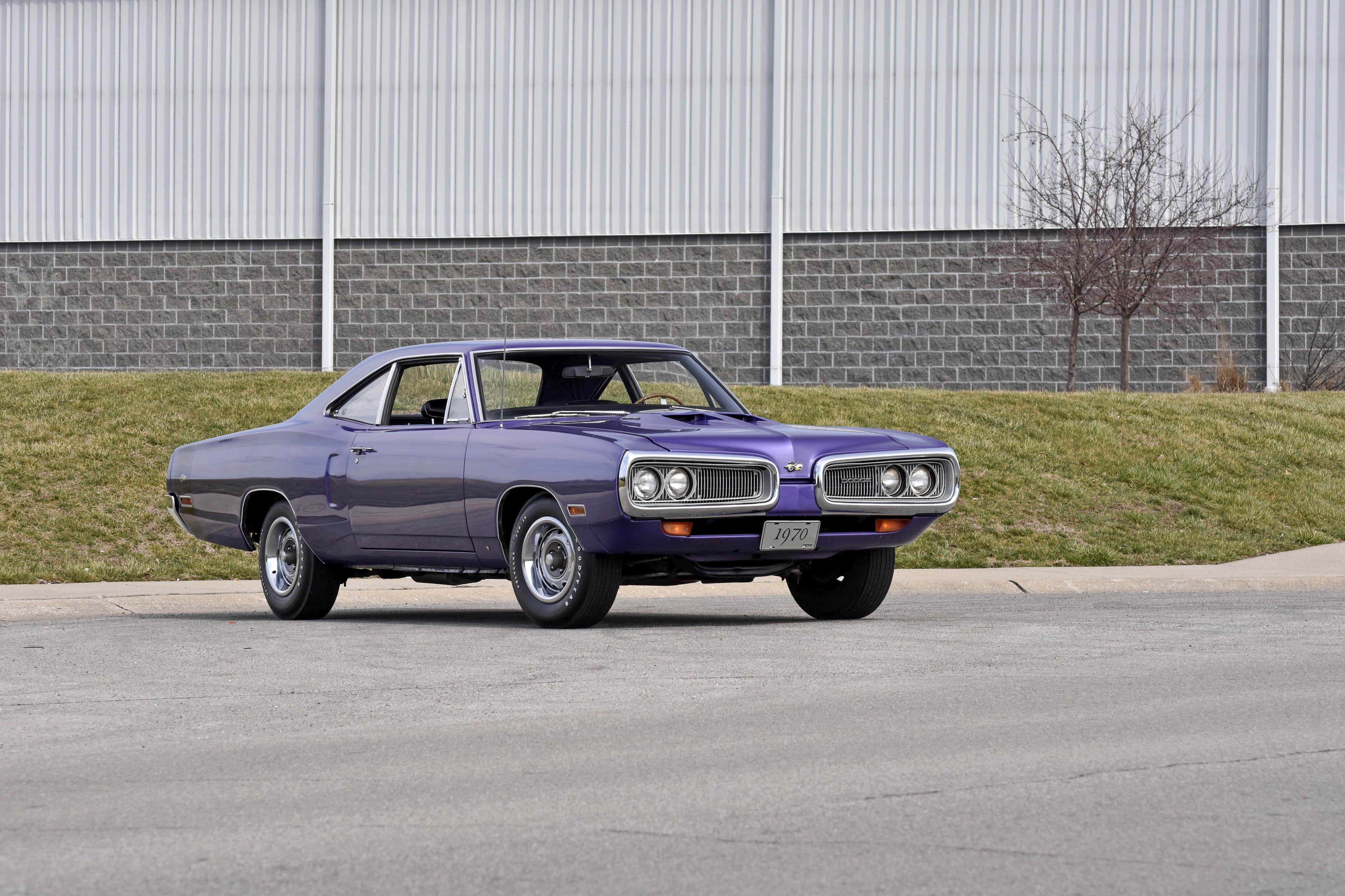 Dodge Coronet, glossy purple, classic muscle car, 4K Desktop Wallpaper