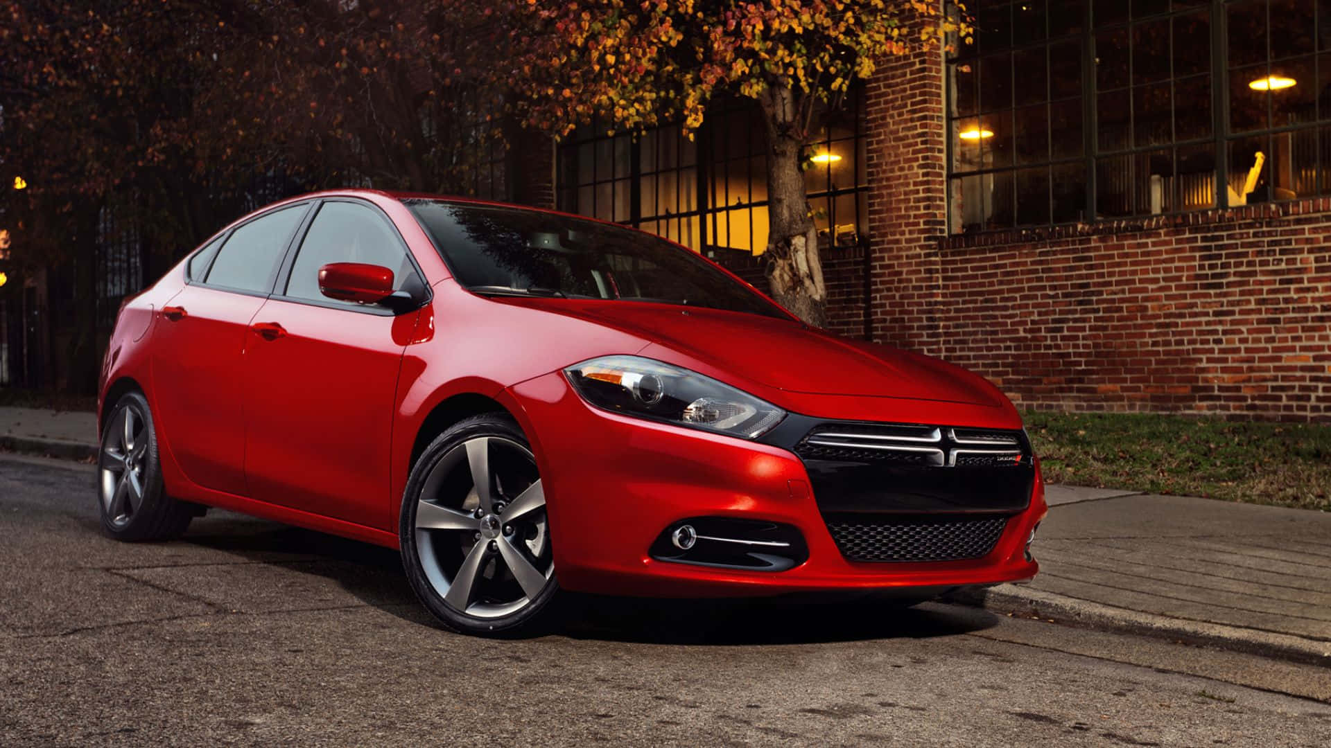Dodge Dart, red, glossy, Full HD Desktop Wallpaper