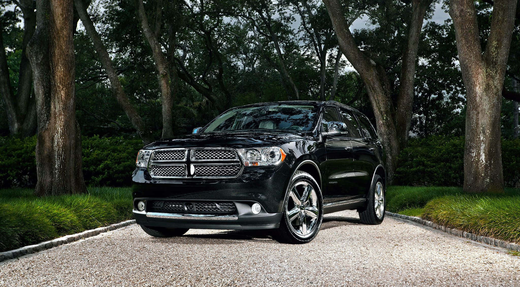 Dodge Durango, black, Luxury S U V, Full HD Desktop Wallpaper