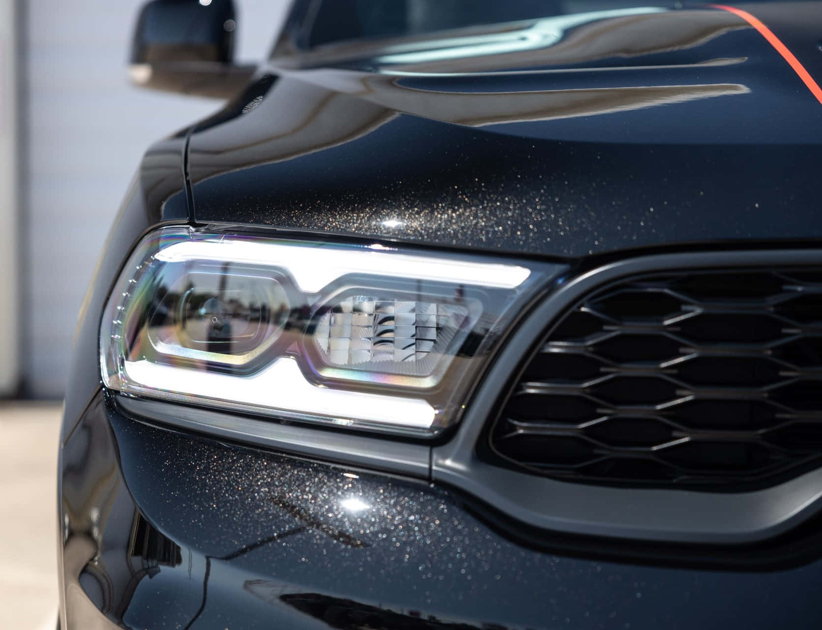 Dodge Durango, headlight, grille, HD Desktop Wallpaper