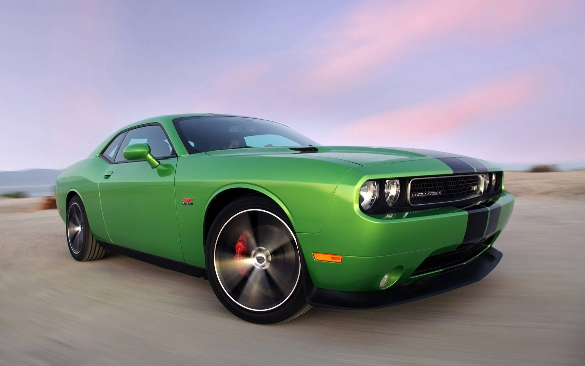 2011 Challenger, Dodge, green, Full HD Desktop Wallpaper