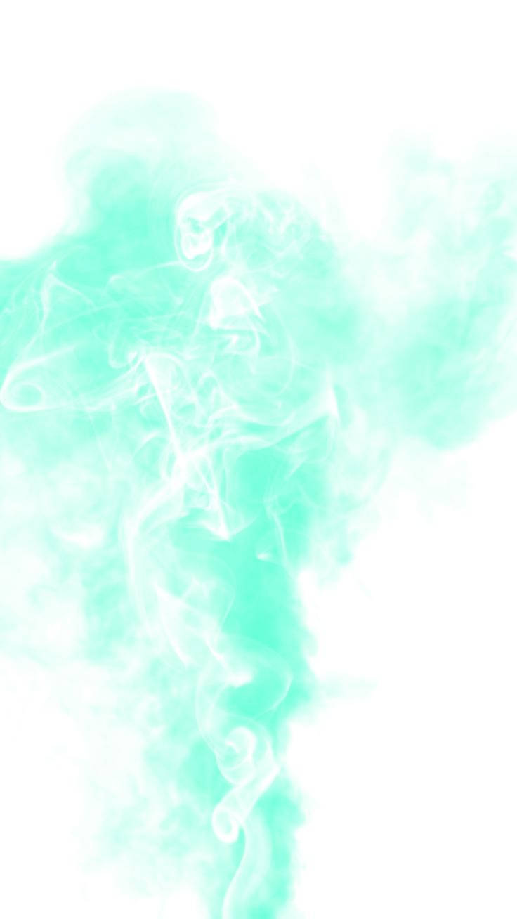 mint green, iPhone, turquoise smoke, HD Phone Wallpaper