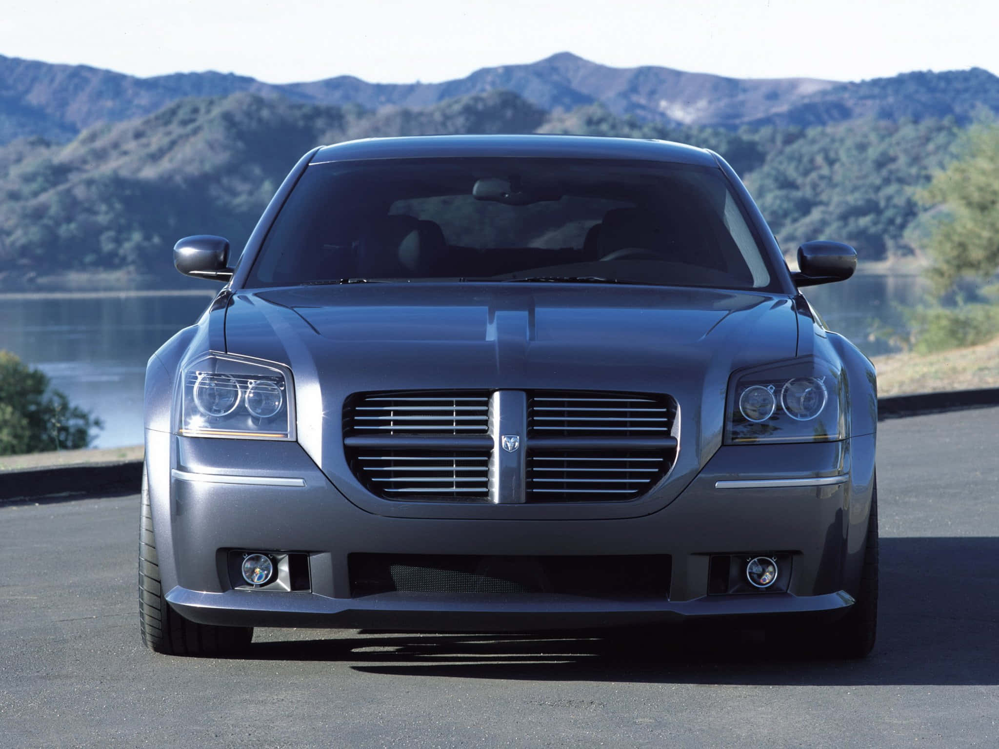 Dodge Magnum, silver, sun-kissed highway, Full HD Desktop Wallpaper