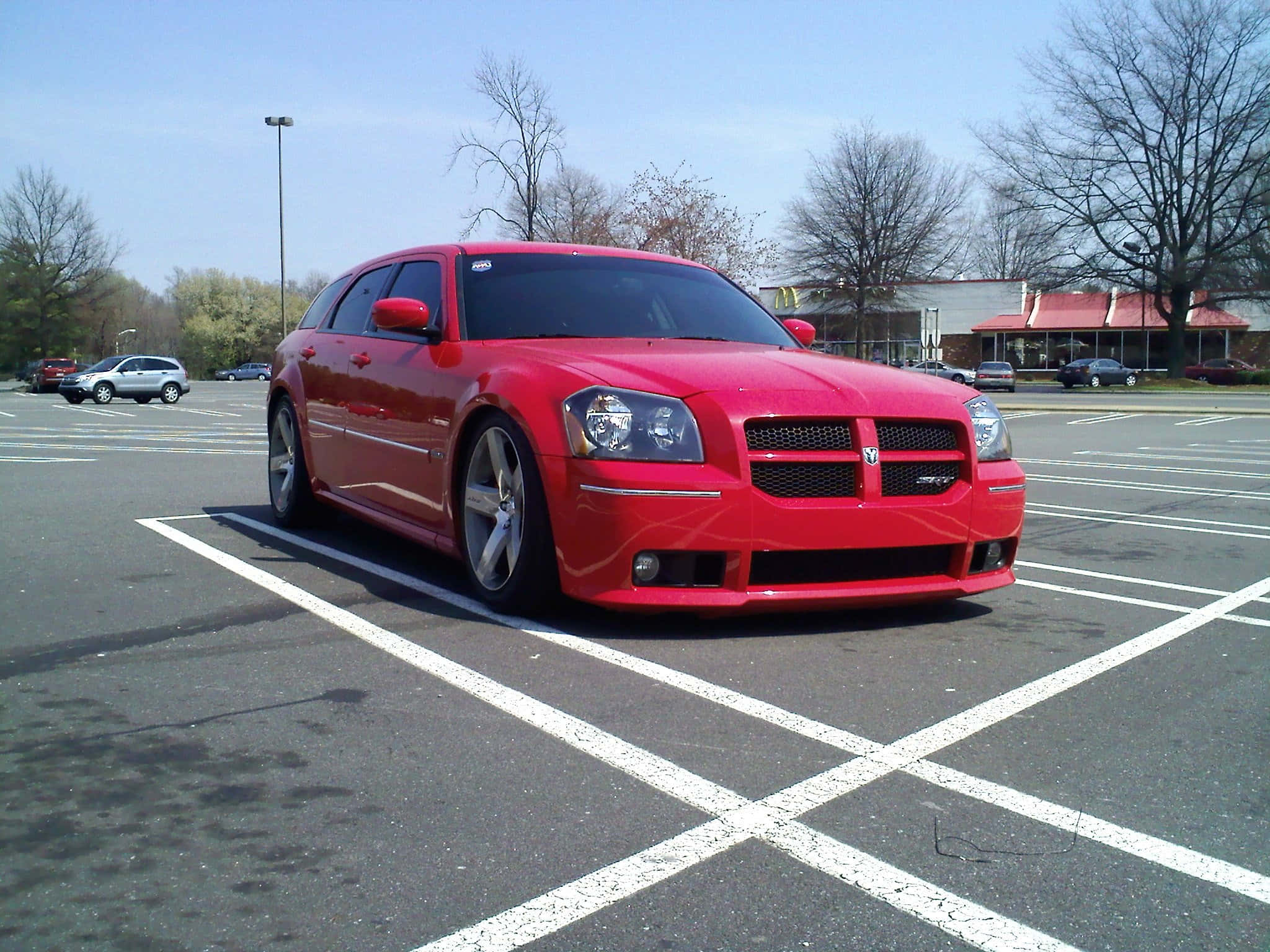 Dodge Magnum, station wagon, vibrant red, Full HD Desktop Wallpaper