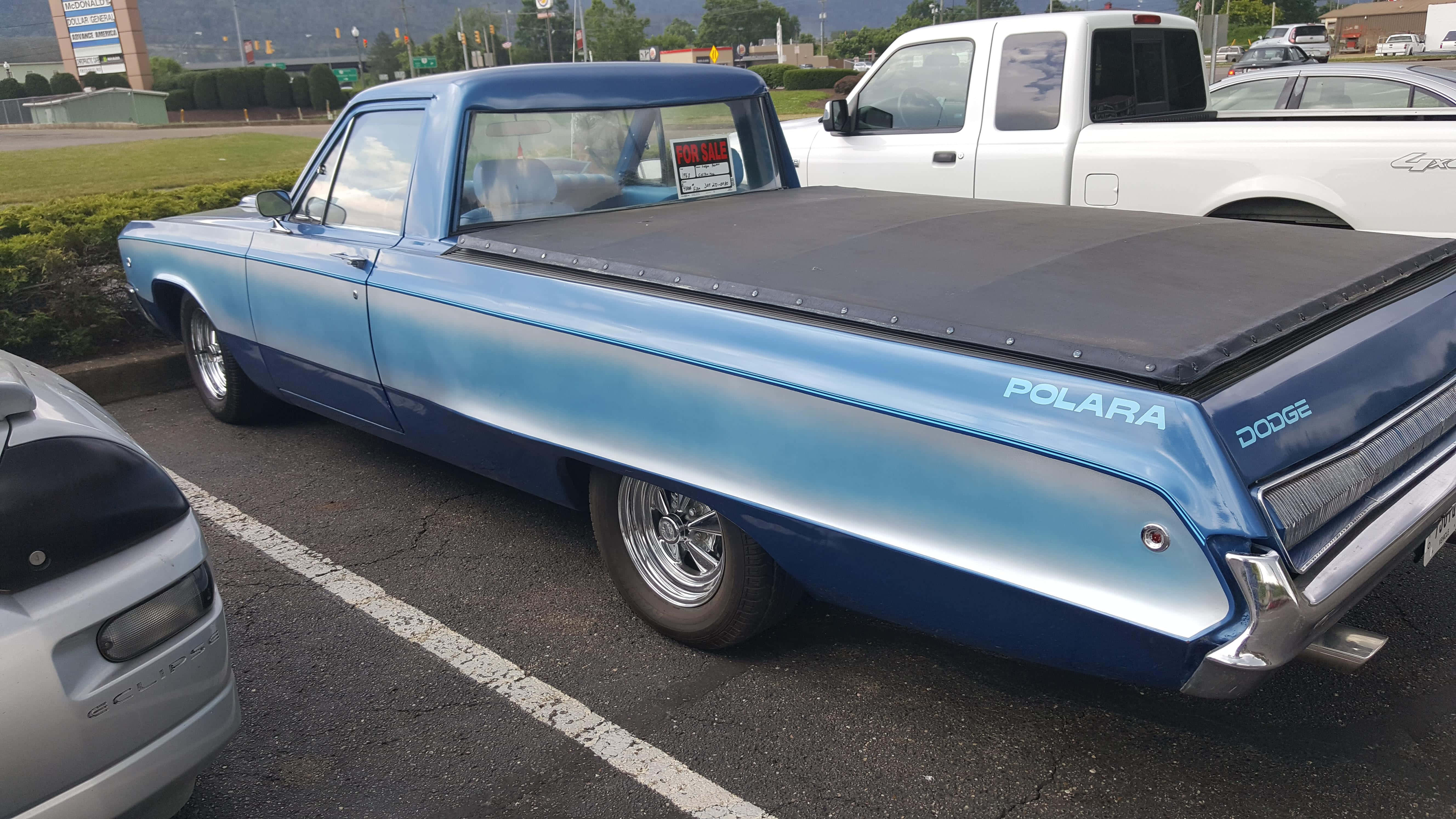 Dodge Polara, blue, black tonneau cover, 5K Desktop Wallpaper