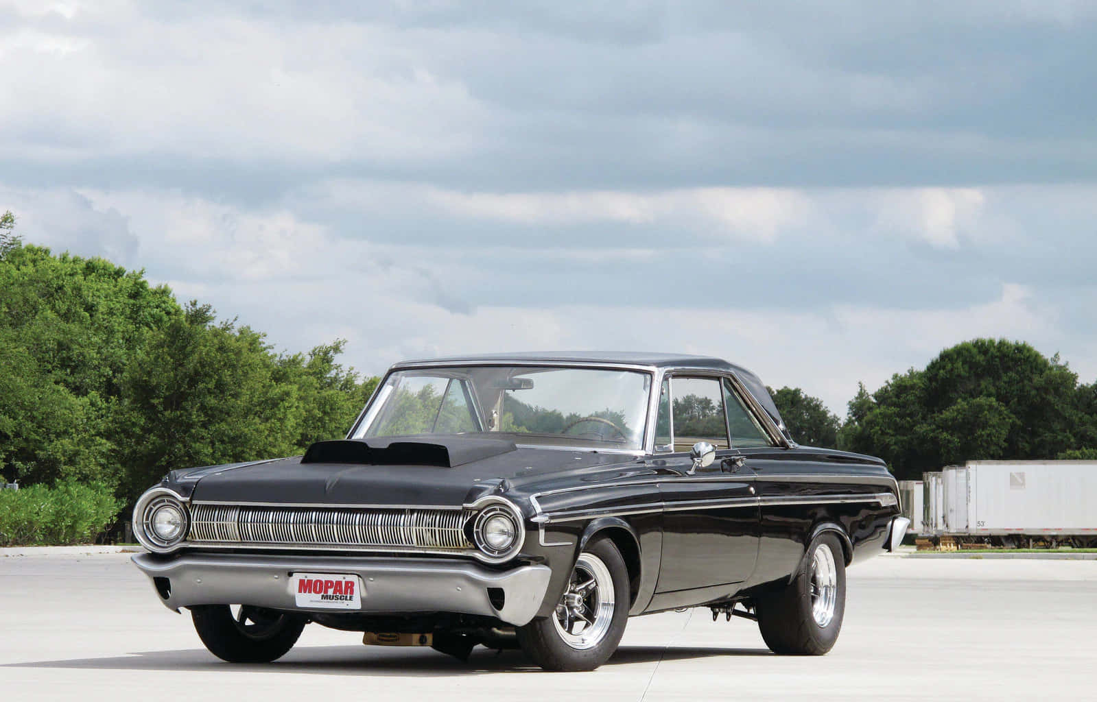 Dodge Polara, black, chrome accents, HD Desktop Wallpaper