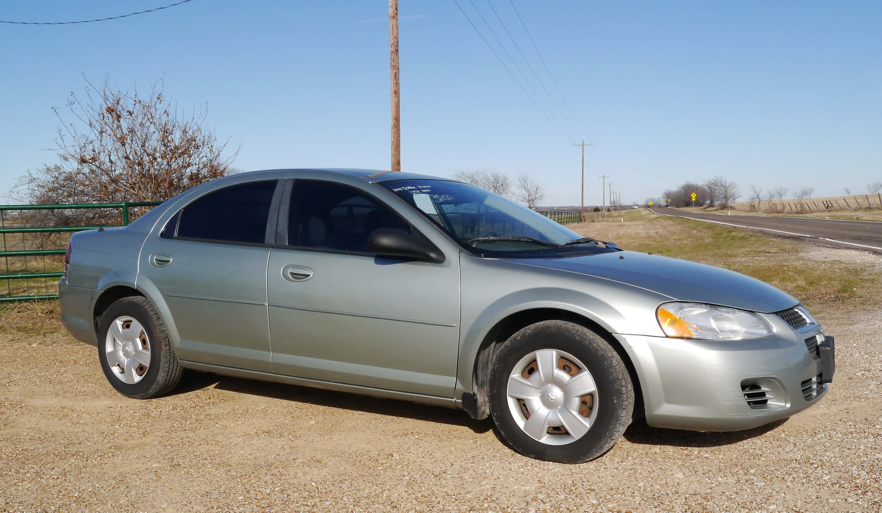 Dodge Stratus, silver, sedan, 2K Desktop Wallpaper